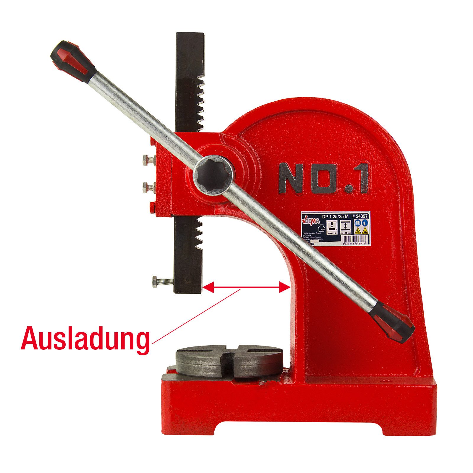 DEMA Werkstattpresse Drehdornpresse 1 to.
