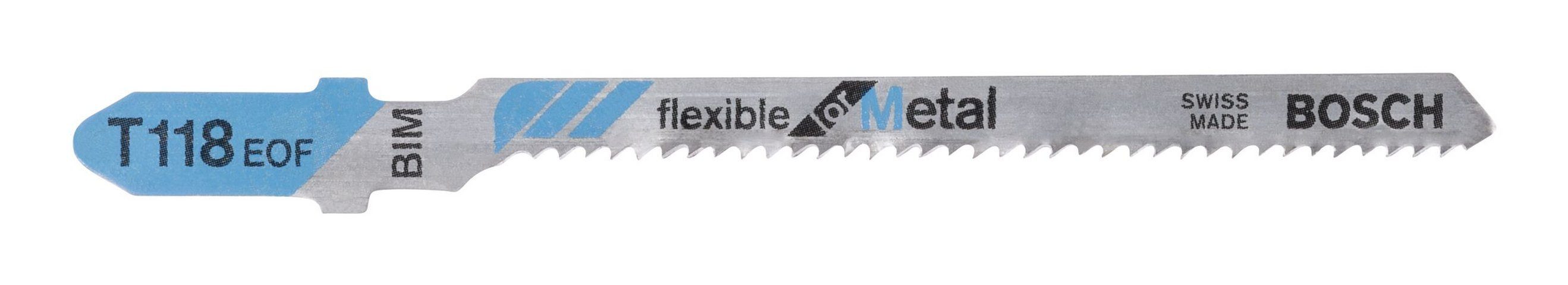 (5 Stichsägeblatt Metal EOF BOSCH - for T Stück), Flexible 118 5er-Pack