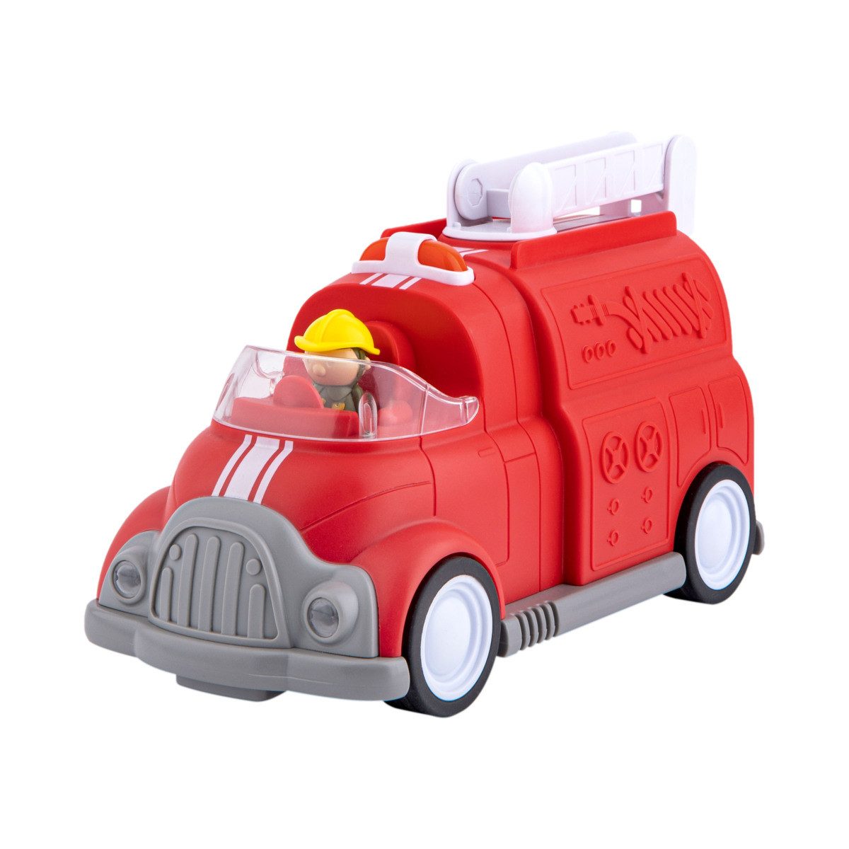 Rössler Spielzeug-Feuerwehr SHARPER IMAGE Spielauto Feuerwehr mit Licht und Sound rot