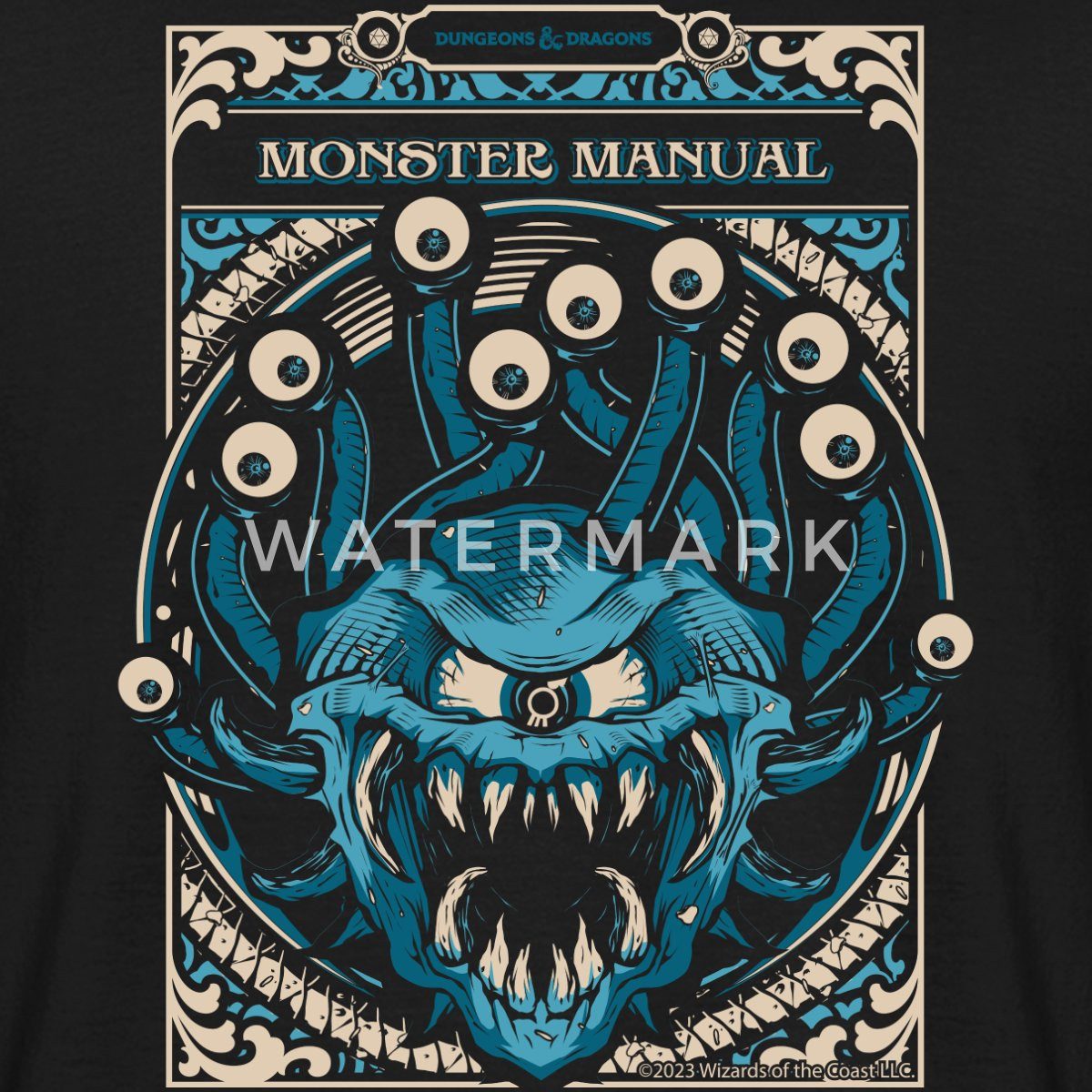 Spreadshirt T-Shirt Dungeons And Dragons Monster Manual Beholder Männer T-Shirt (1-tlg)