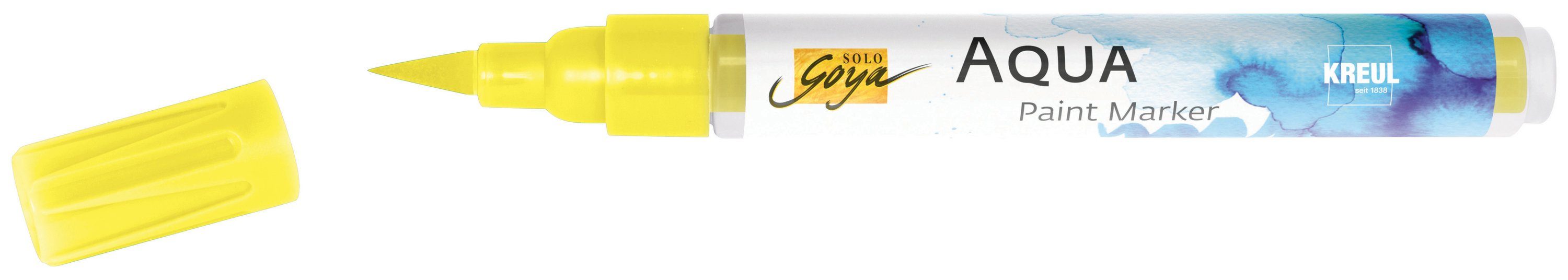 Kreul Aquarellstifte Solo Goya Aqua Paint Marker, Wasserbasis, Wasserverdünnbar Zitrone