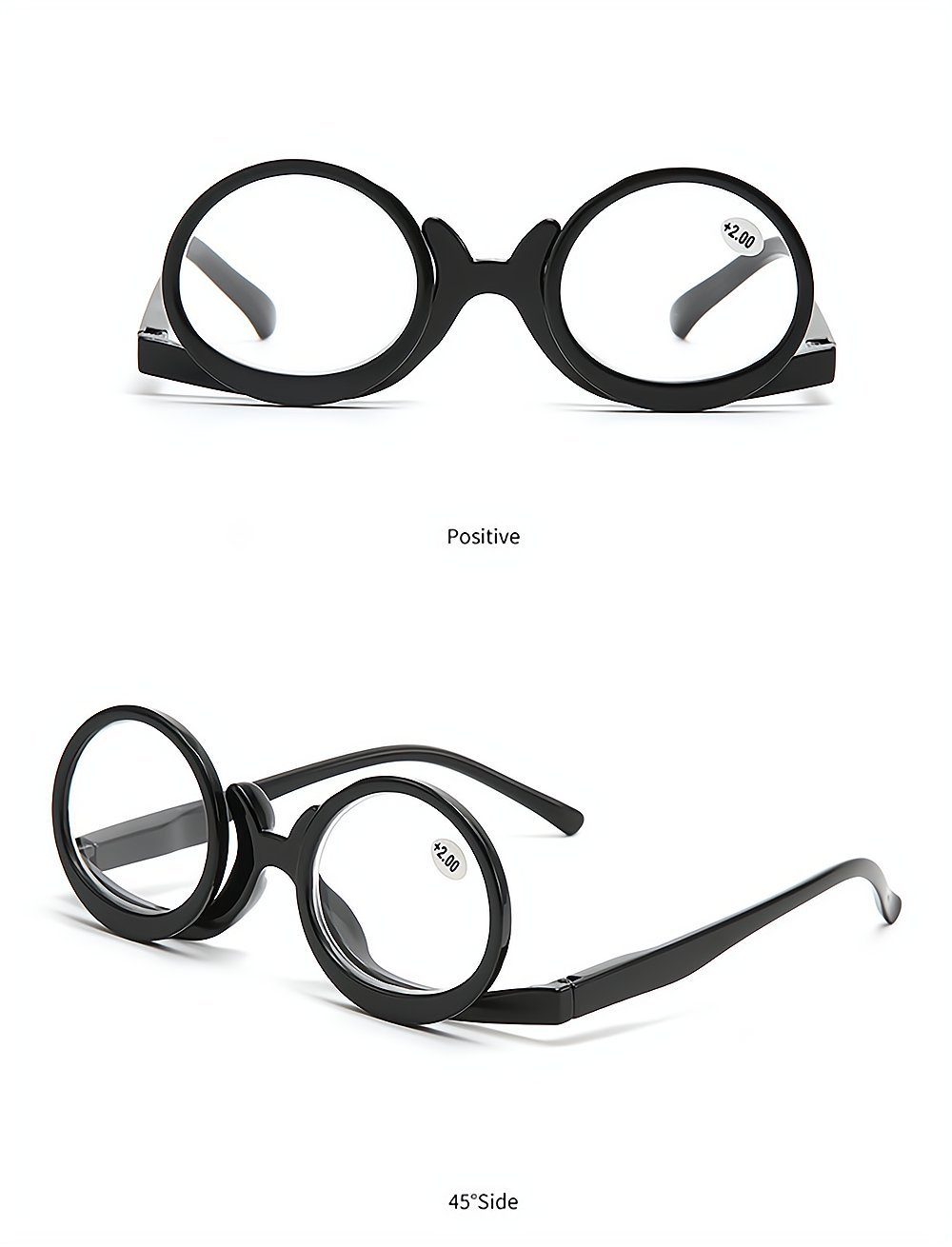 Mode PACIEA Rahmen presbyopische anti schwarz Gläser blaue bedruckte Lesebrille