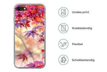 MuchoWow Handyhülle Japanischer Ahorn mit roten Blättern, Handyhülle Apple iPhone 7, Smartphone-Bumper, Print, Handy Schutzhülle