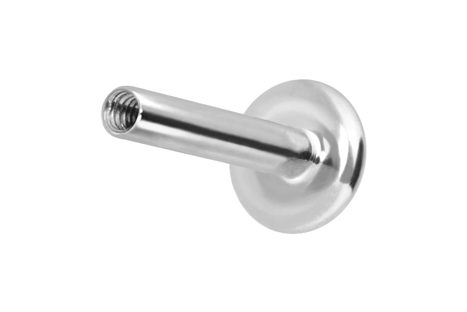 Piercing-Set 14 Karat Gold Labret mit Innengewinde ohne Aufsatz