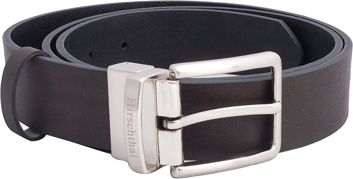 Hirschthal Ledergürtel Herren Leder-und Kunstleder-Wendegürtel Schwarz/Brau günstig online kaufen