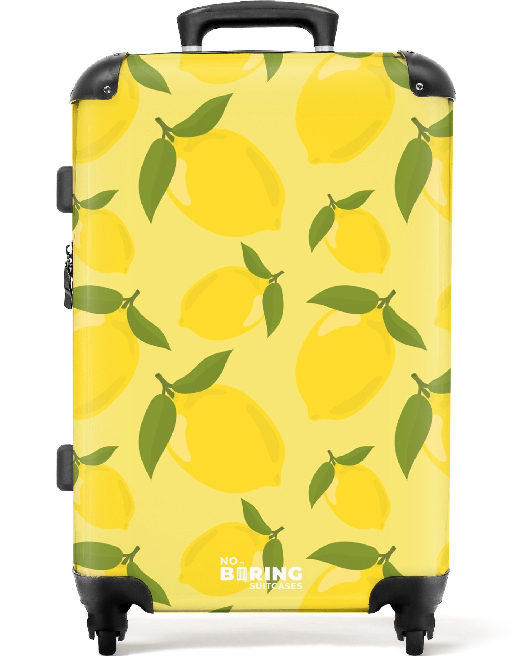 NoBoringSuitcases.com© Hartschalen-Trolley Pastellgelb mit Zitronen 67 günstig online kaufen