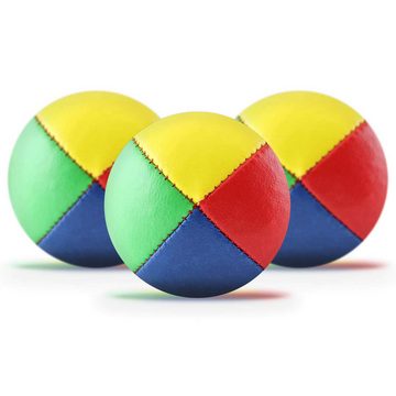 Diabolo Freizeitsport Spielball zum Jonglieren (Jonglierbälle 62mm, 3 Stk. im Set, vierfarbig)