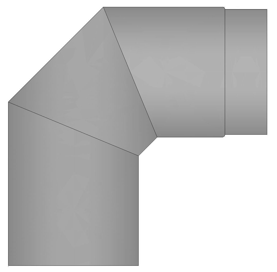Oranier Ofenrohr, Bogen, 150 mm, 90 °, für Kaminöfen