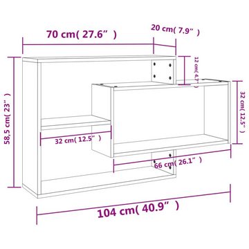 furnicato Wandregal Wandregale Betongrau 104x20x58,5 cm Holzwerkstoff