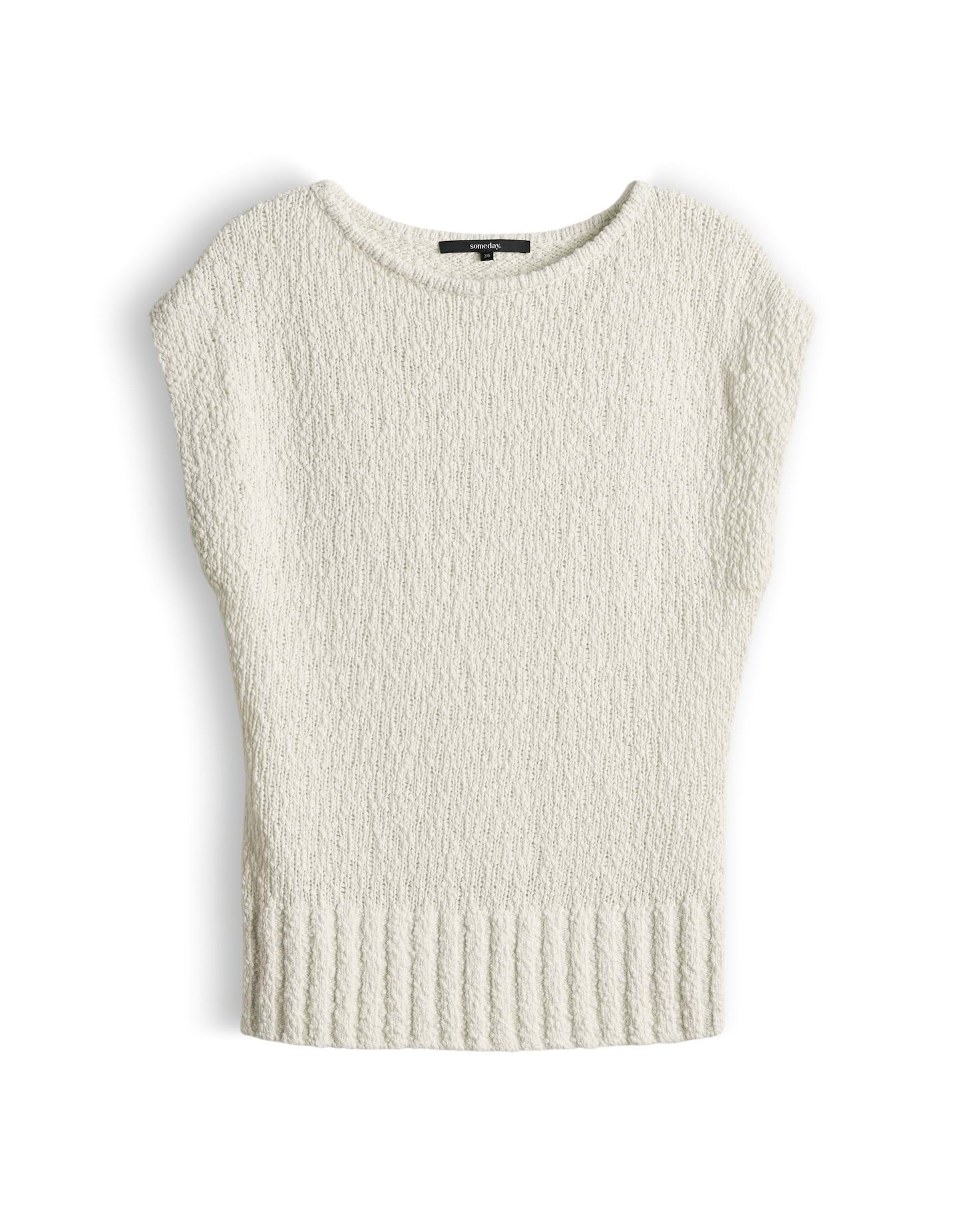 someday Pullunder Tulina aus Strick mit dezenter Struktur Breite Bündchen im modernen Preppy Look