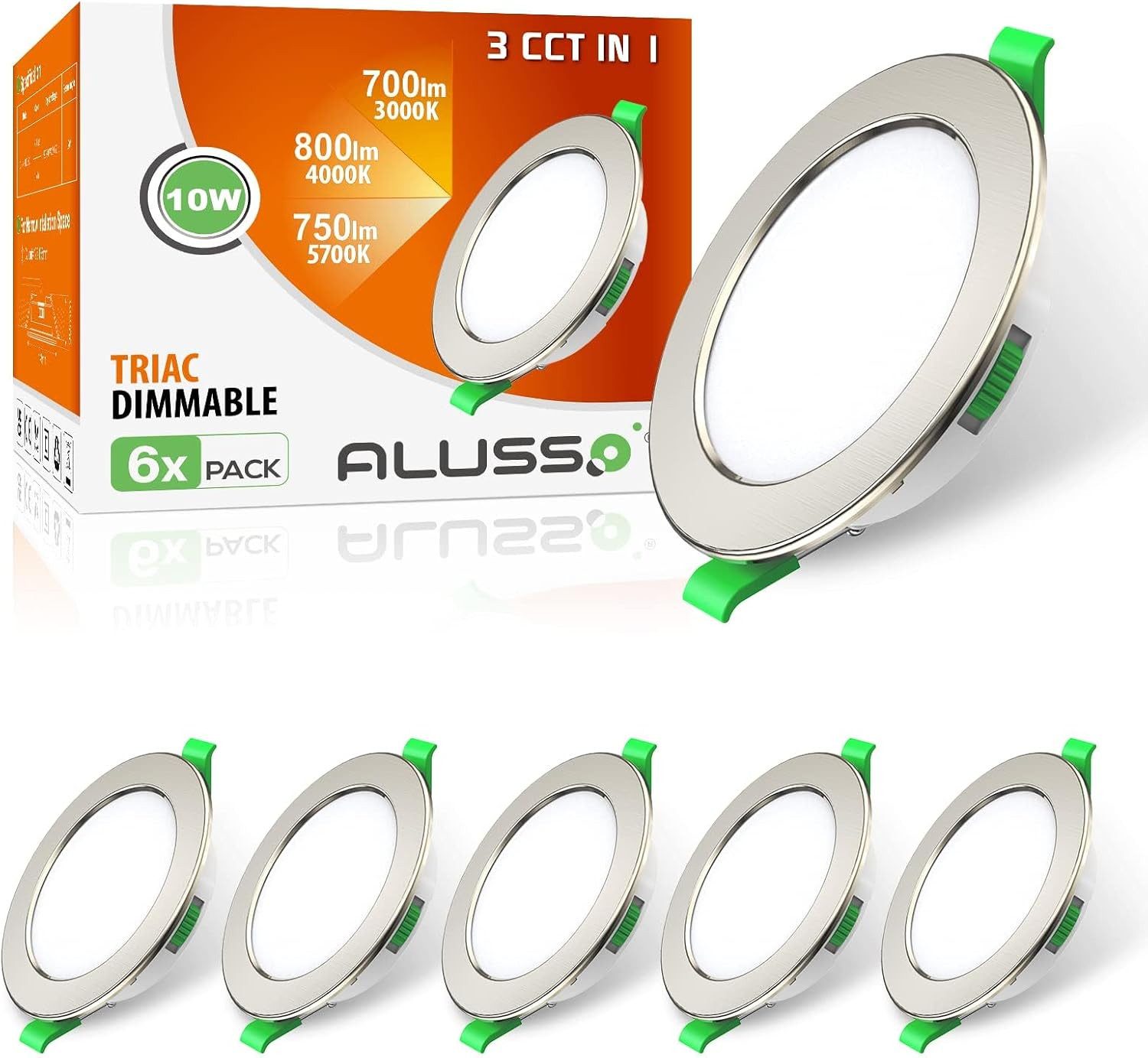ALUSSO LED Einbaustrahler 6er-Set, Decken Leuchte, günstig online kaufen