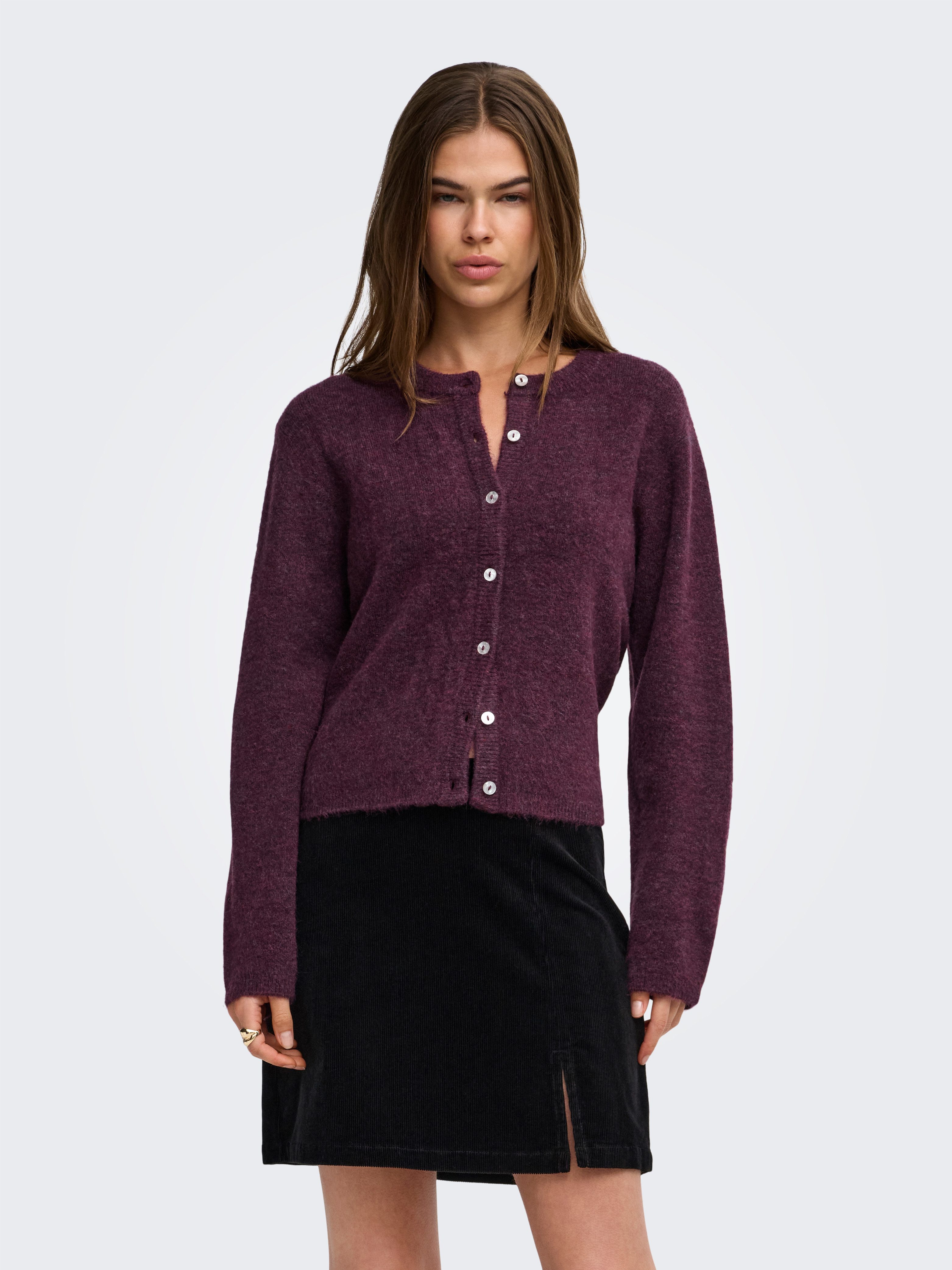 ONLY Strickjacke ONLSIMONI L/S O-NECK CARDIGAN KNT NOOS Materialmix, relaxed fit