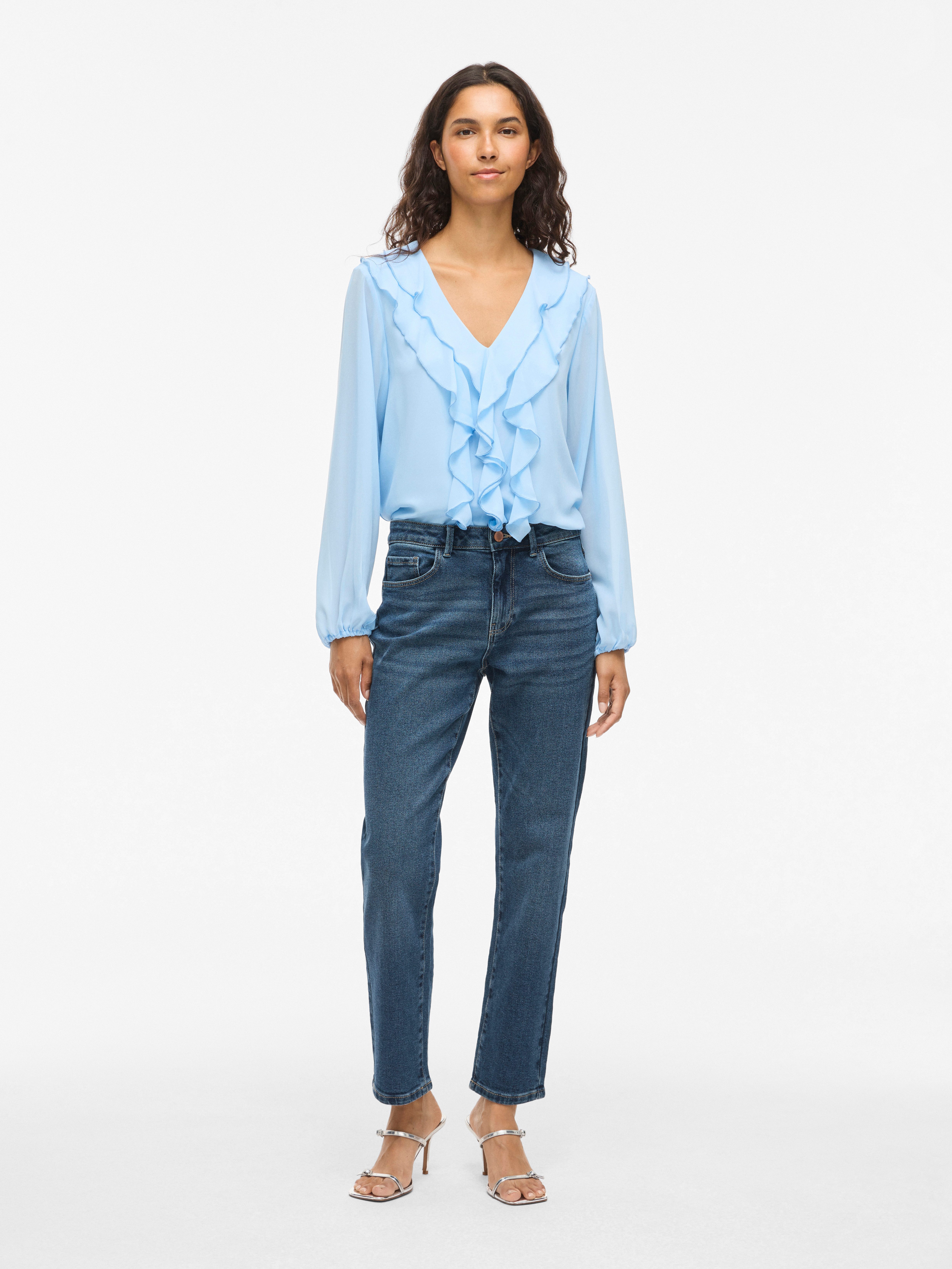 Vila Straight-Jeans VIALICE RW STRAIGHT JEANS MBD SOL91-NOOS