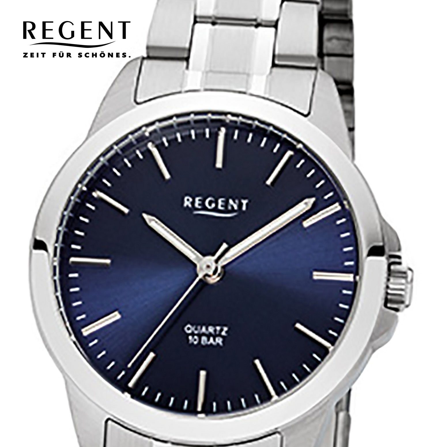 Regent Quarzuhr Regent Damen-Armbanduhr silber Analog, (Analoguhr), Damen A günstig online kaufen