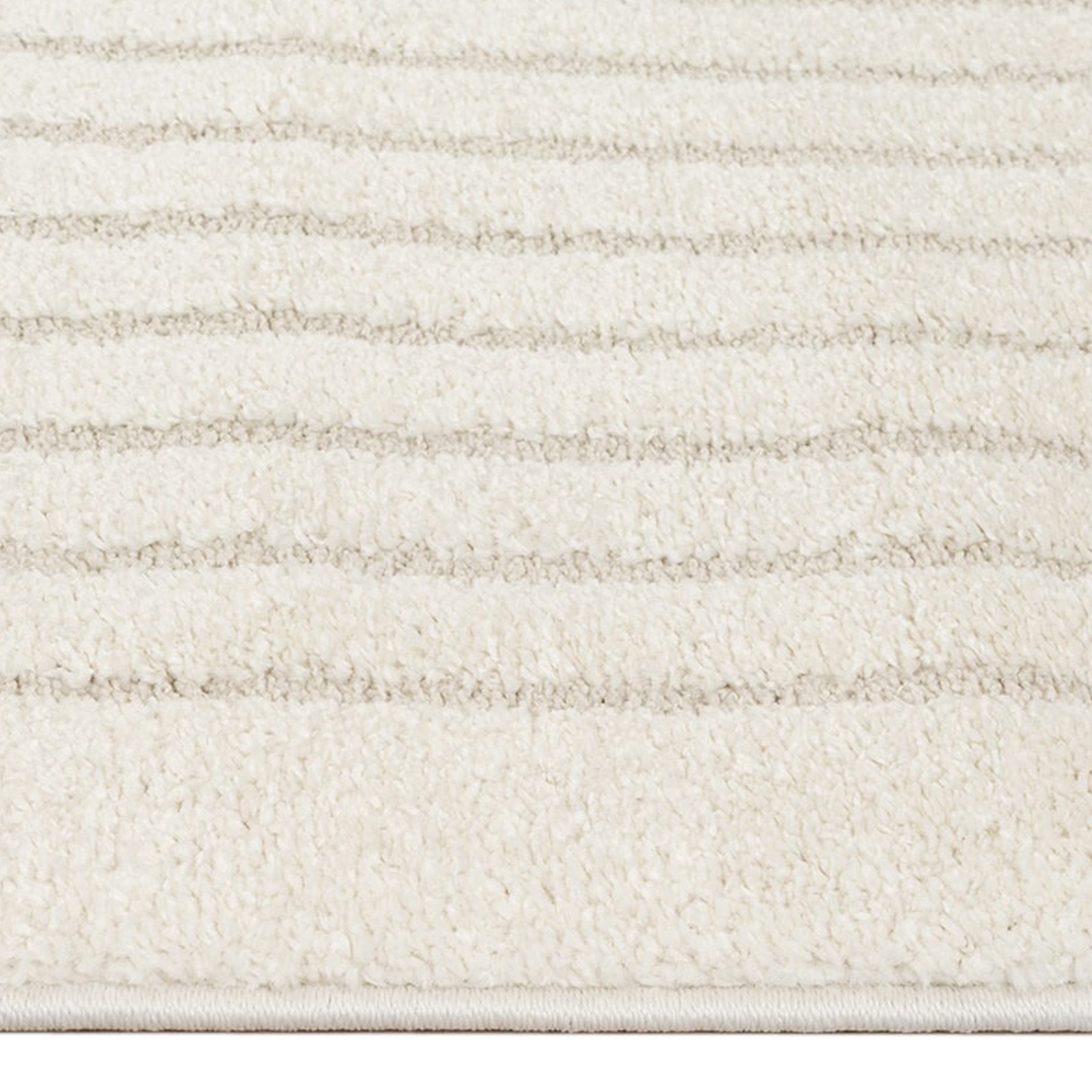 TeppichHome24 Teppich Schlafzimmer Wohnzimmer Teppich Hoch- Tiefeffekt Bogenmuster Creme, rechteckig, Höhe: 12 mm – Bild 5 von 5