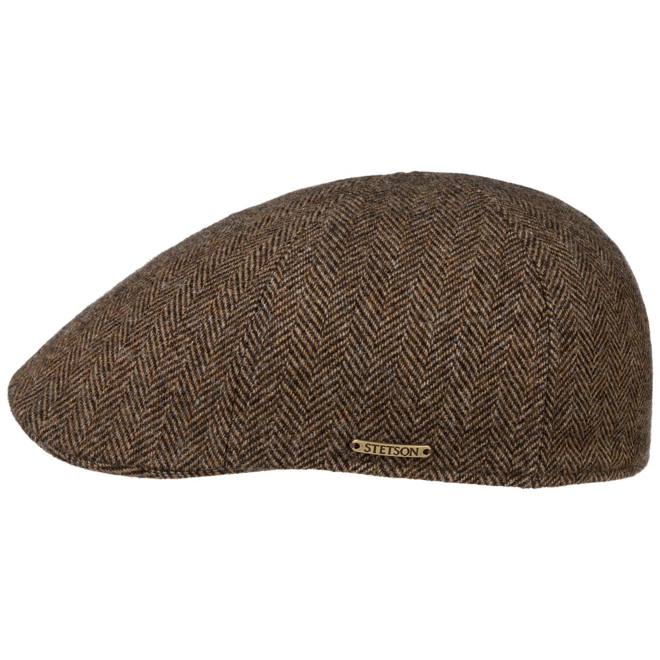 Schirm Stetson braun-schwarz (1-St) Flat Flatcap mit Cap