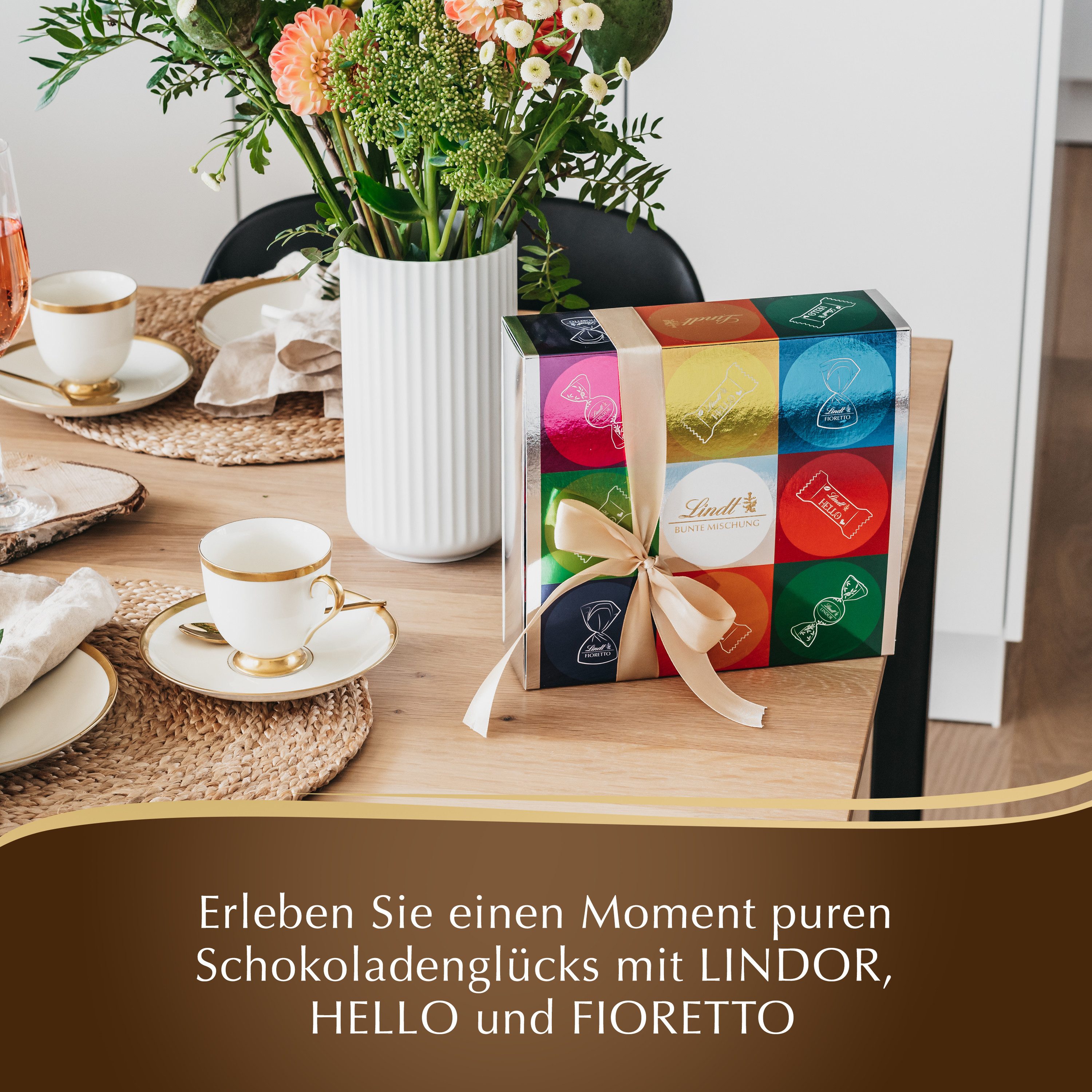 LINDT Schokolade LINDT Bunte Mischung 815g Lindor Hello Fioretto Pralinés