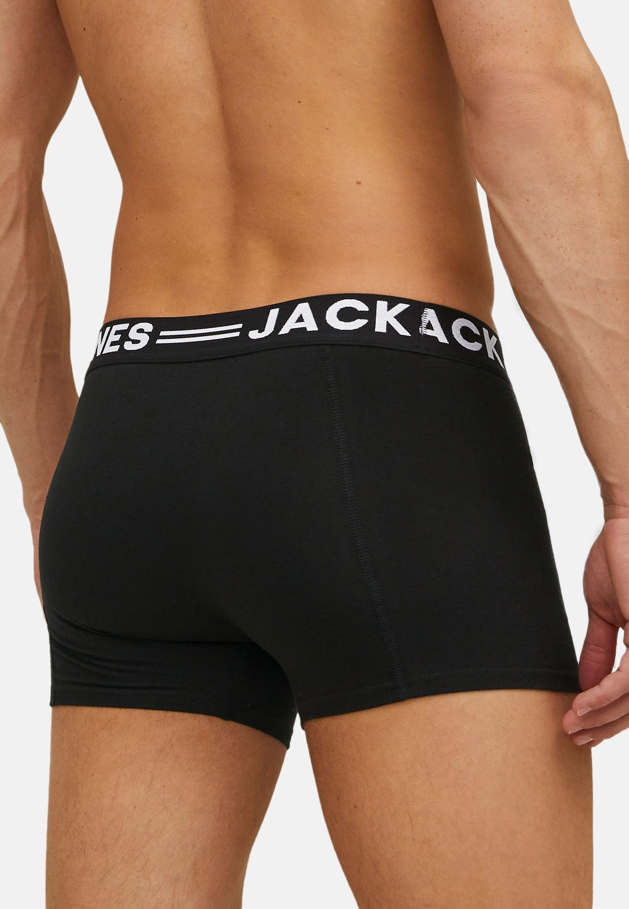 Jack & Jones Retro Boxer 6er Pack Sense (Spar-Set, 6-St) Retro Short / Pant - Baumwolle - ohne Eingriff - Atmungsaktiv