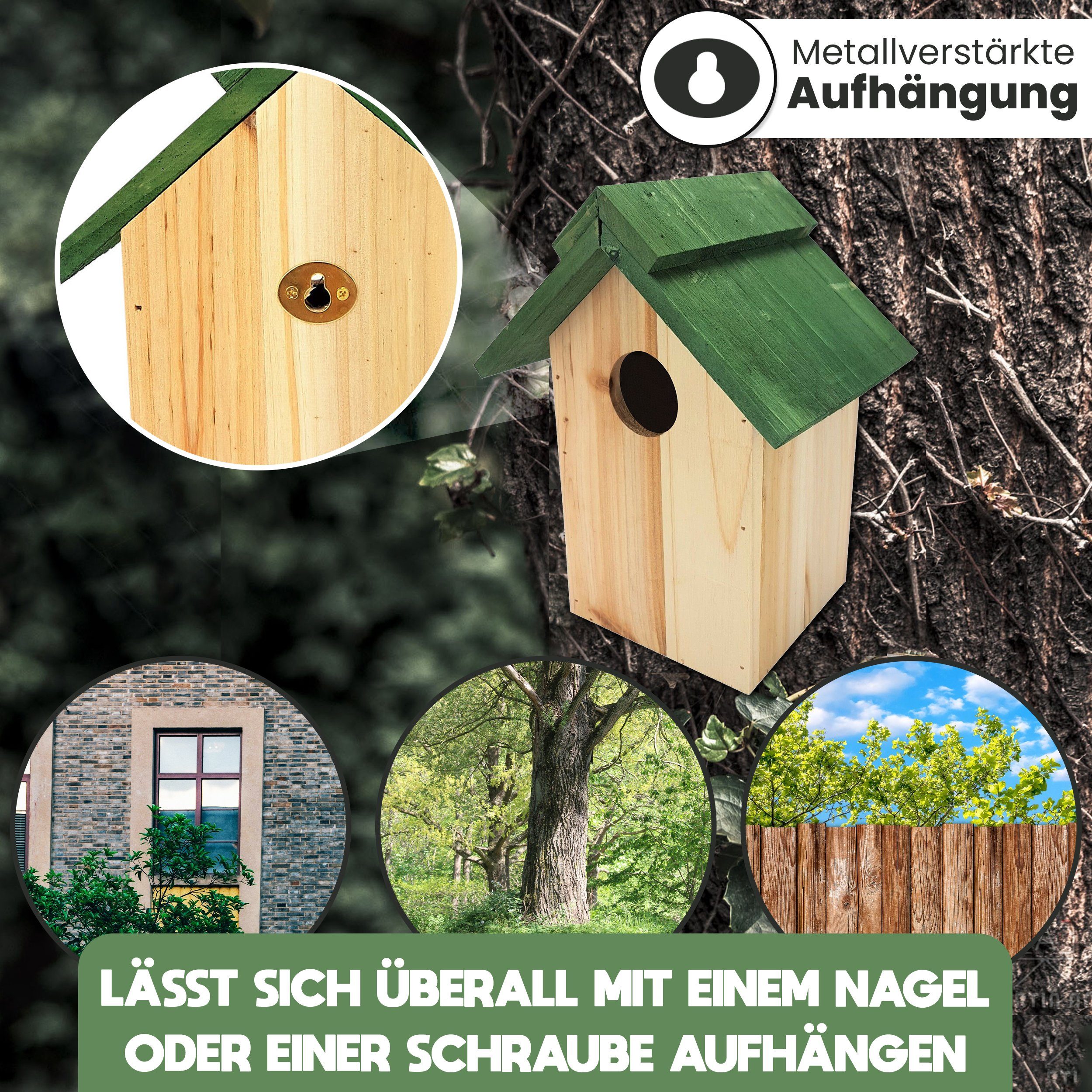 Handgefertigter Nistkugel Für Vögel - Natürliches Vogelhaus Aus Stroh