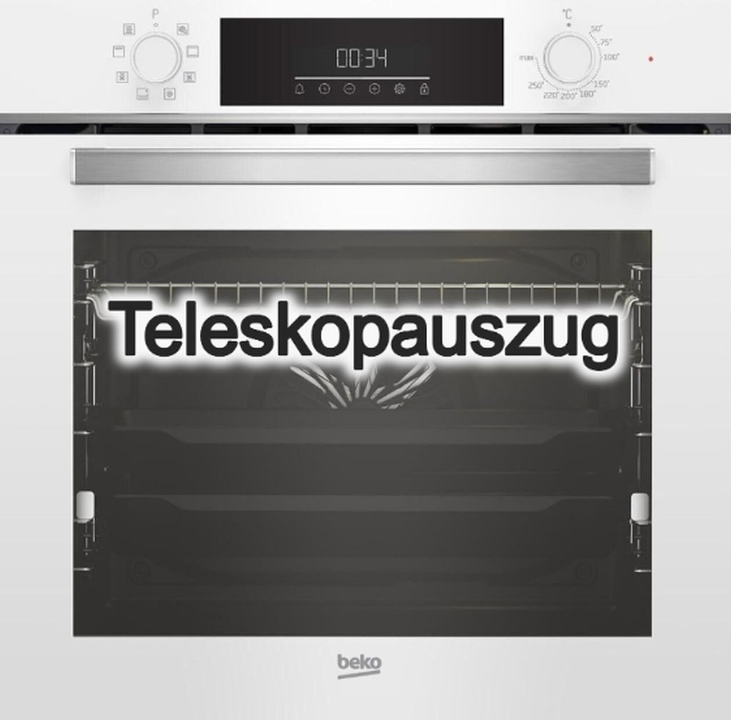 BEKO Backofen Teleskopauszug SteamShine® weiß BBIM14300WMS