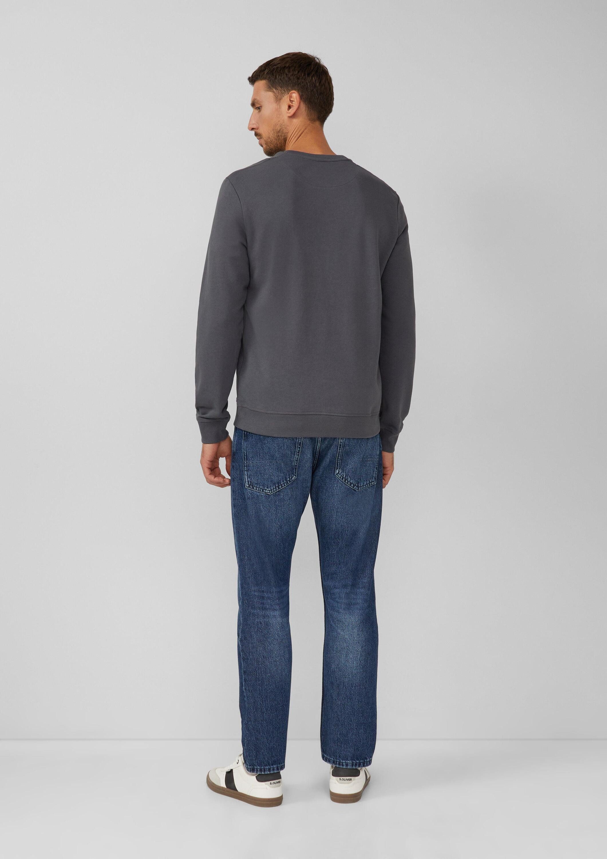 s.Oliver Sweatshirt Sweatshirt Weiches Sweatshirt aus Baumwollmix mit Crew Neck