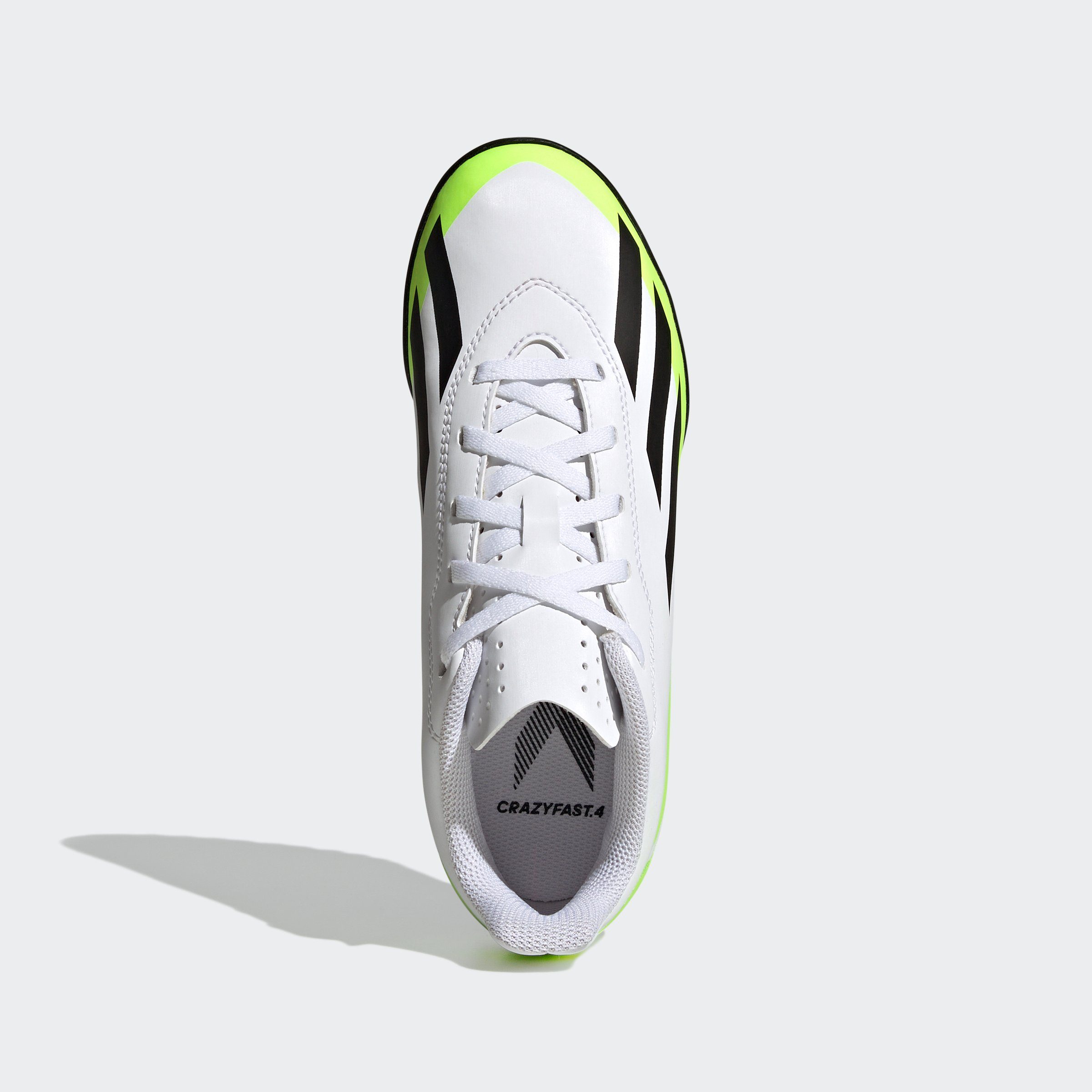 Core CRAZYFAST.4 TF Fußballschuh adidas / Black J X Cloud / Lucid Lemon Performance White