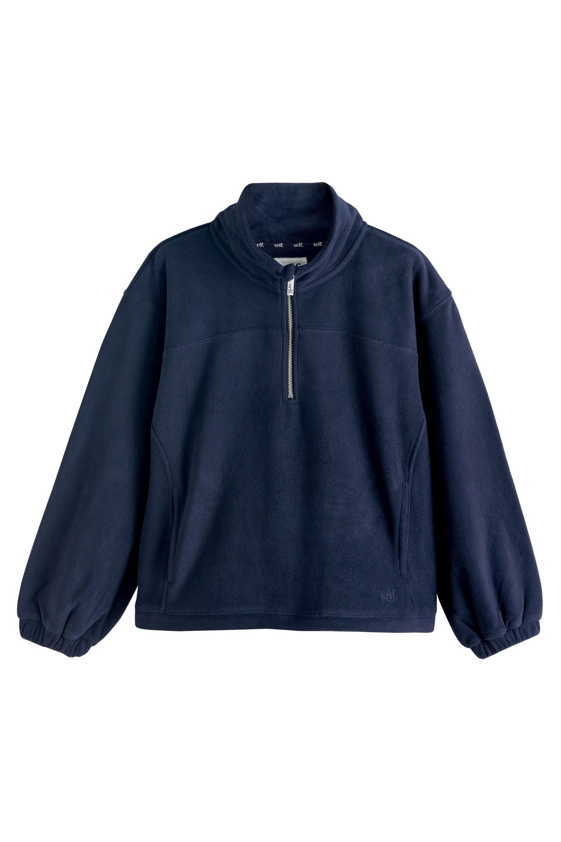 Fleecejacke Self. Microfleece-Fleece mit halben Reißverschluss