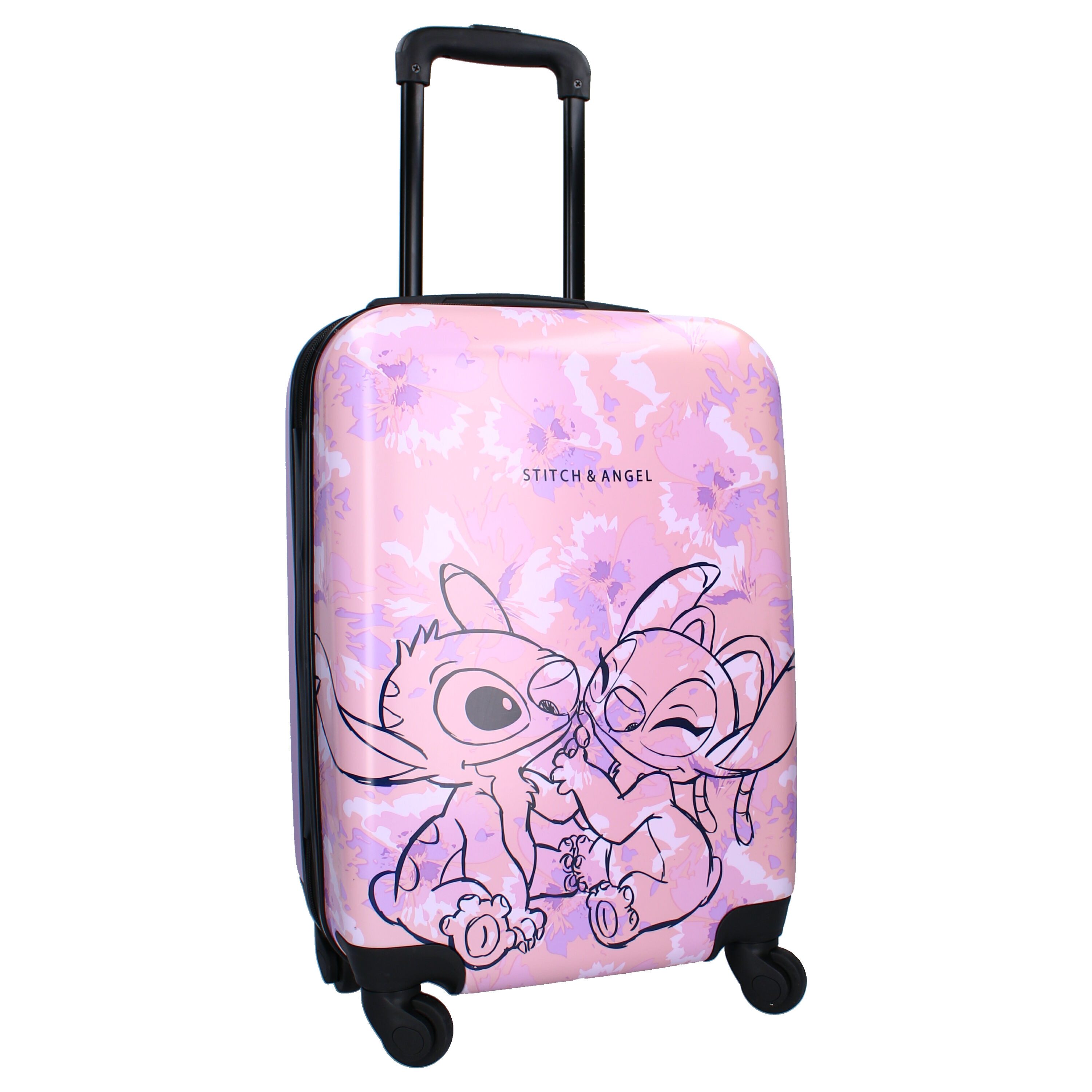 Disney Kinderkoffer Disney Stitch Angel 2 tlg. Set Trolley Koffer Reisekoffer Lunchbox, 4 Rollen