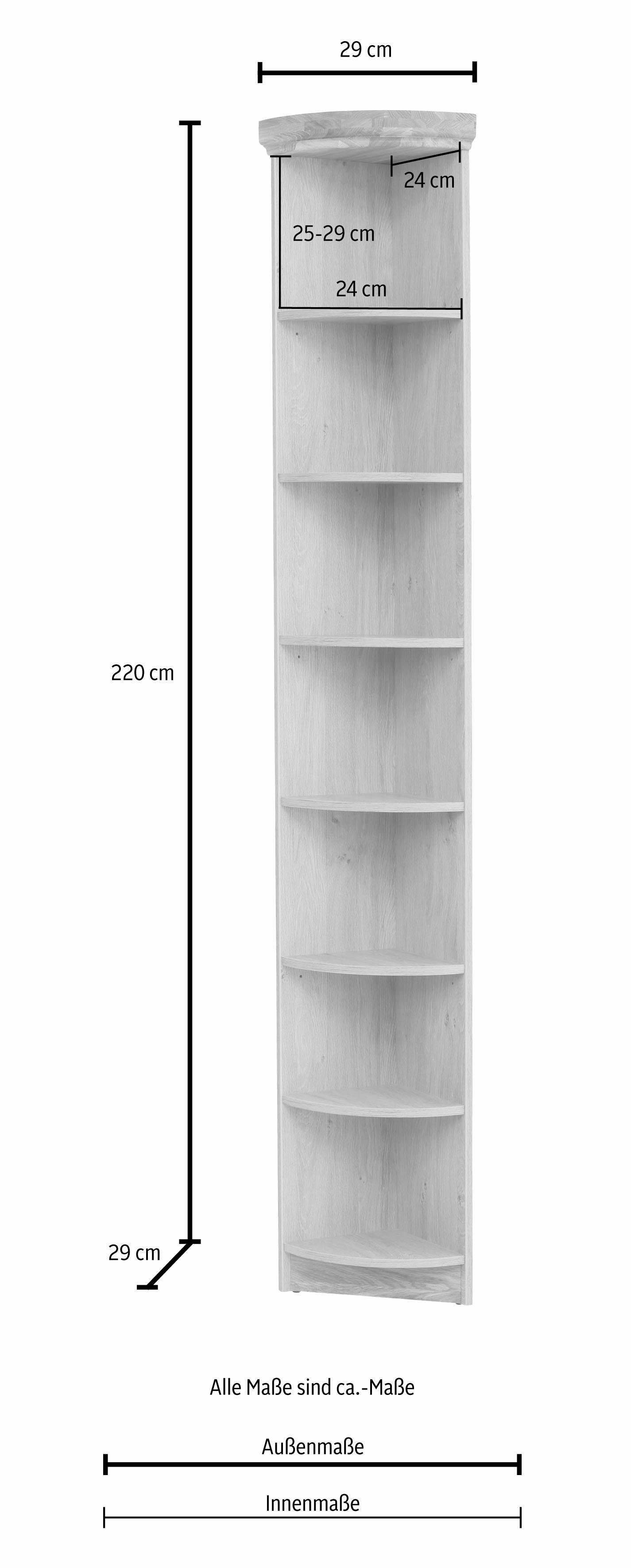 eiche 29 massiver Soeren, Kiefer, aus Tiefe cm cm, Anbauregal Höhe affaire Home 220