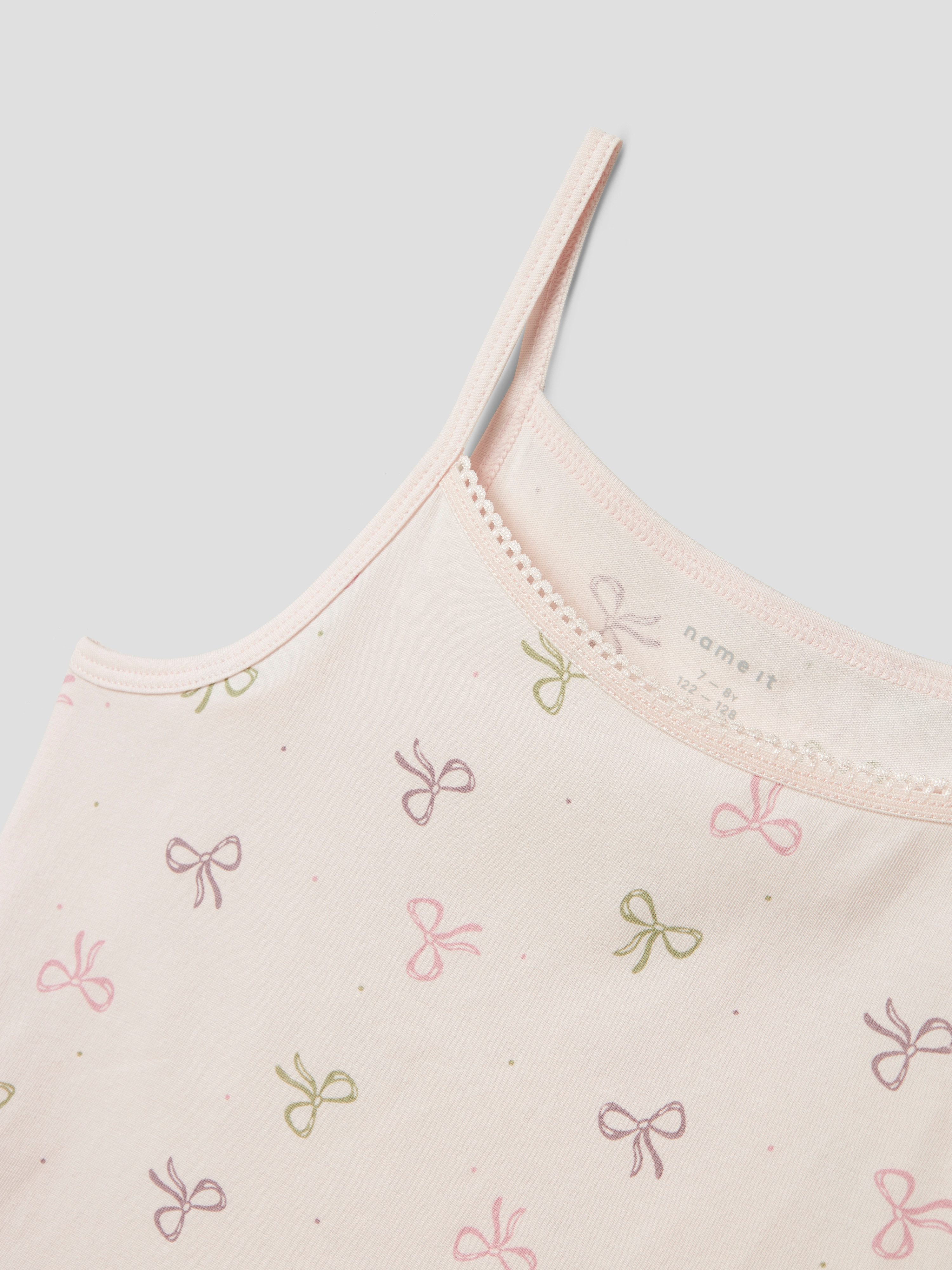 Name It Unterhemd NKFSTRAP TOP 2P BARELY PINK BOW NOOS (Packung, 2-St)