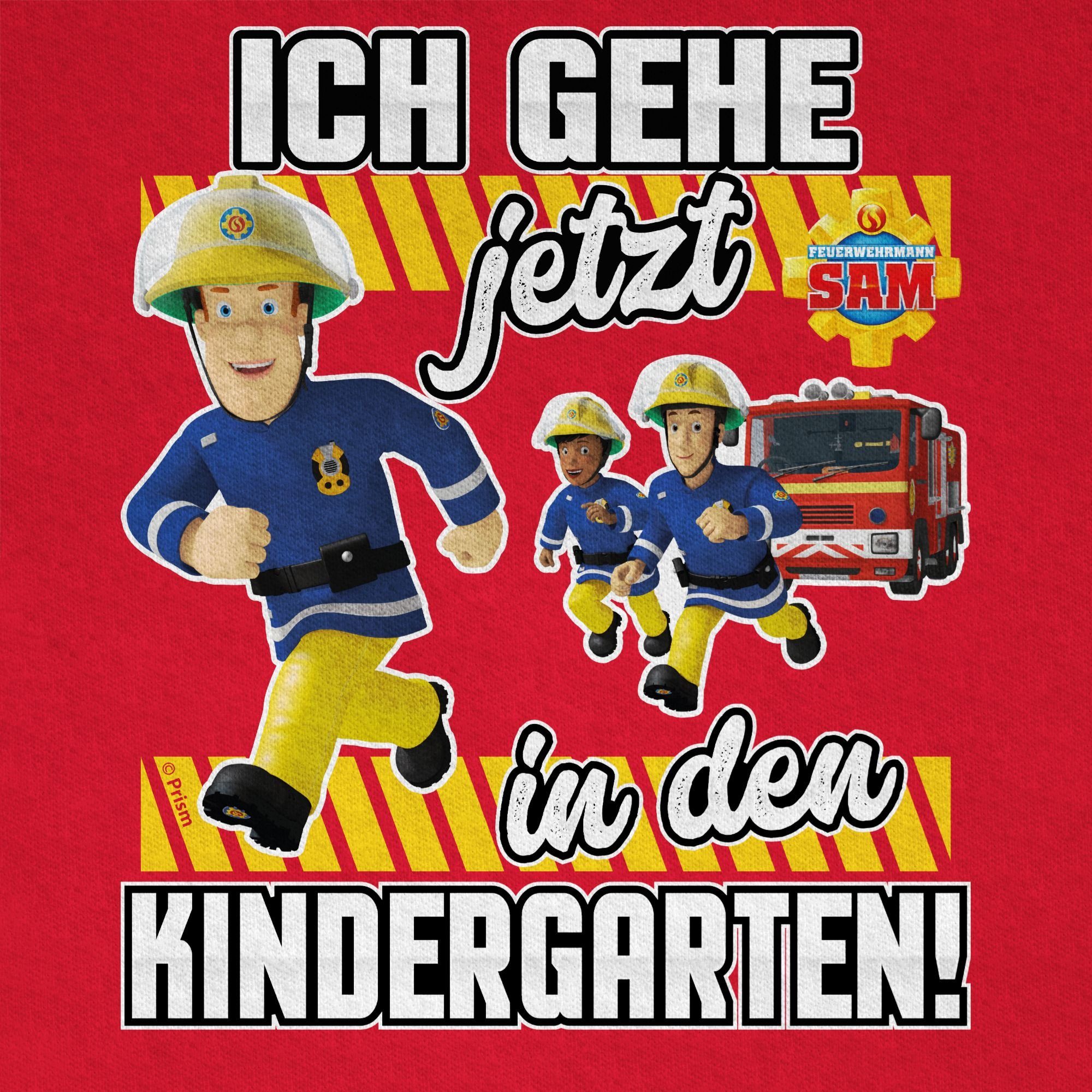Jungen Feuerwehrmann in Shirtracer T-Shirt Ich jetzt den Kindergarten! gehe Rot 03 Sam