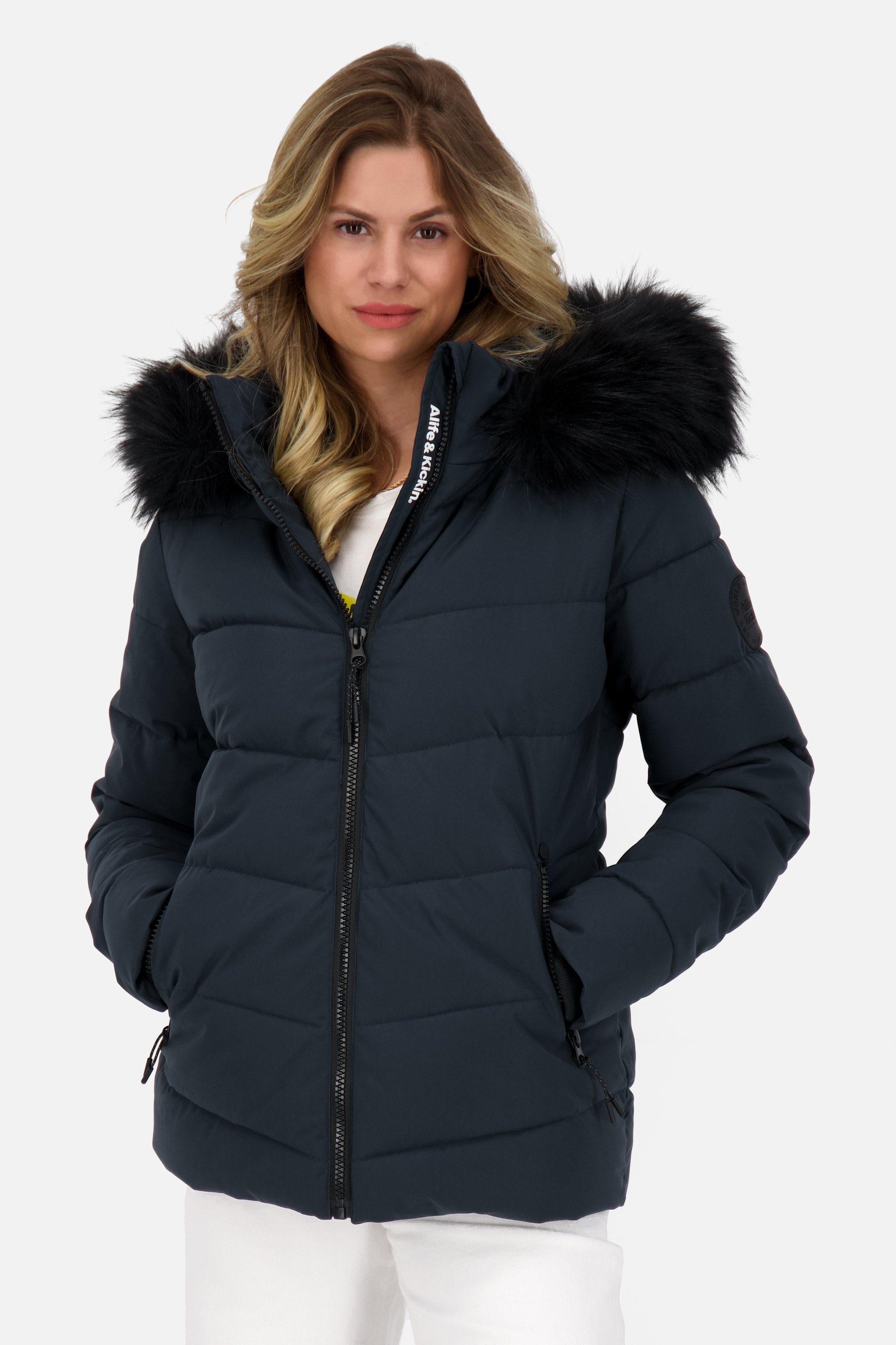 & A Puffer AdelaAK Damen Kickin Winterjacke Alife Jacket Winterjacke marine Steppjacke,