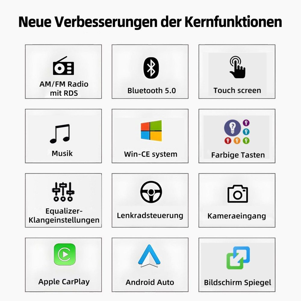 ESSGOO Für VW GOLF 5 6 Plus Touran Tiguan Caddy Passat Polo Carplay Autoradio (RDS, Digitalradio (DAB), FM, AM, Carplay Android Auto Blurtooth Navigationsgeräte)