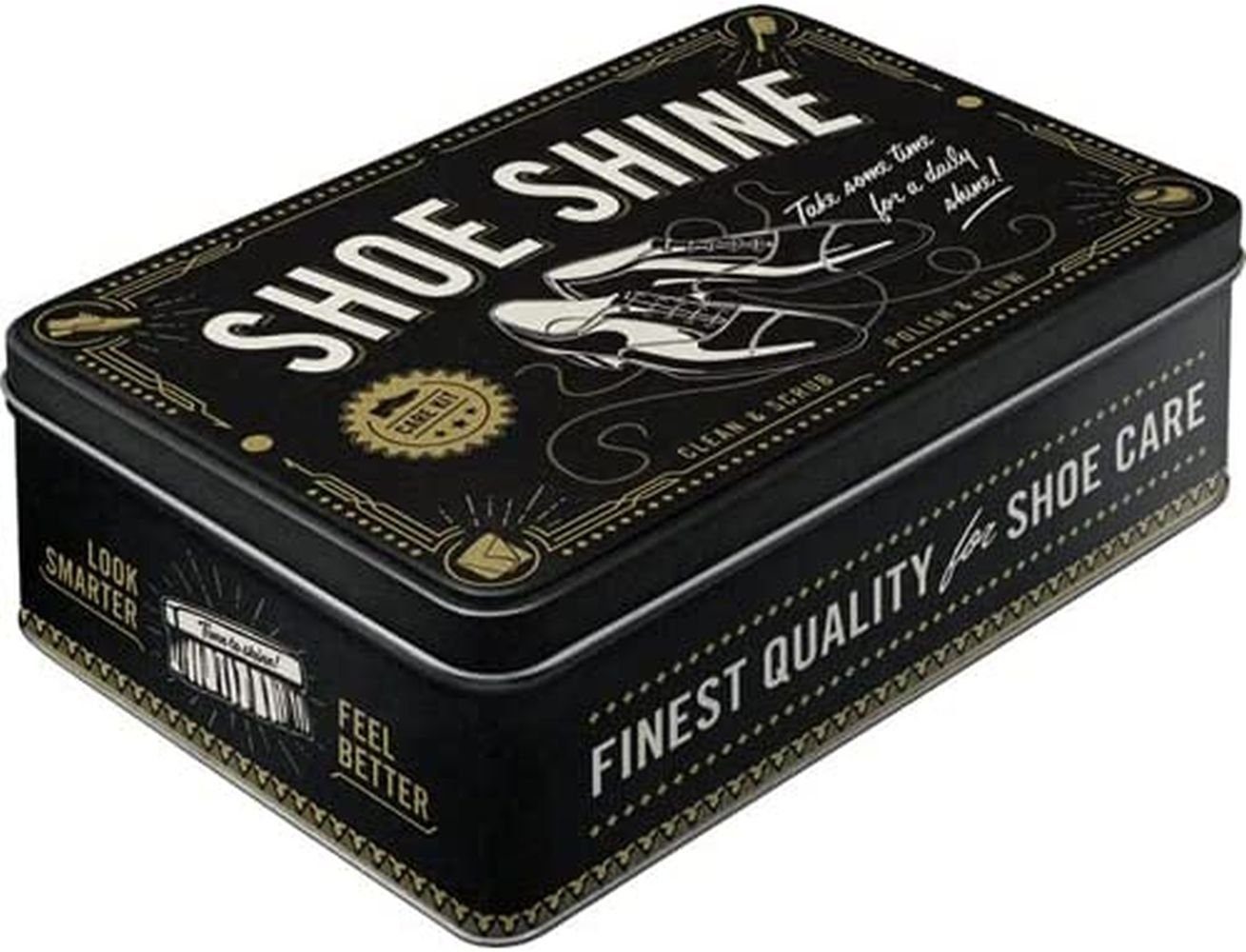 Nostalgic-Art Keksdose Vorratsdose Flach - Shoe Shine