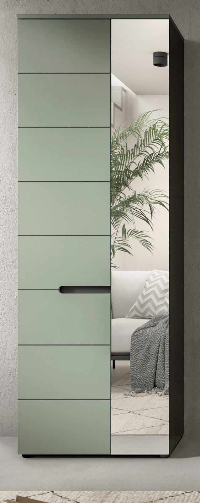 Inn.Furn Garderobenschrank Cooper (Garderobe und Schuhschrank in Salbei Grü günstig online kaufen