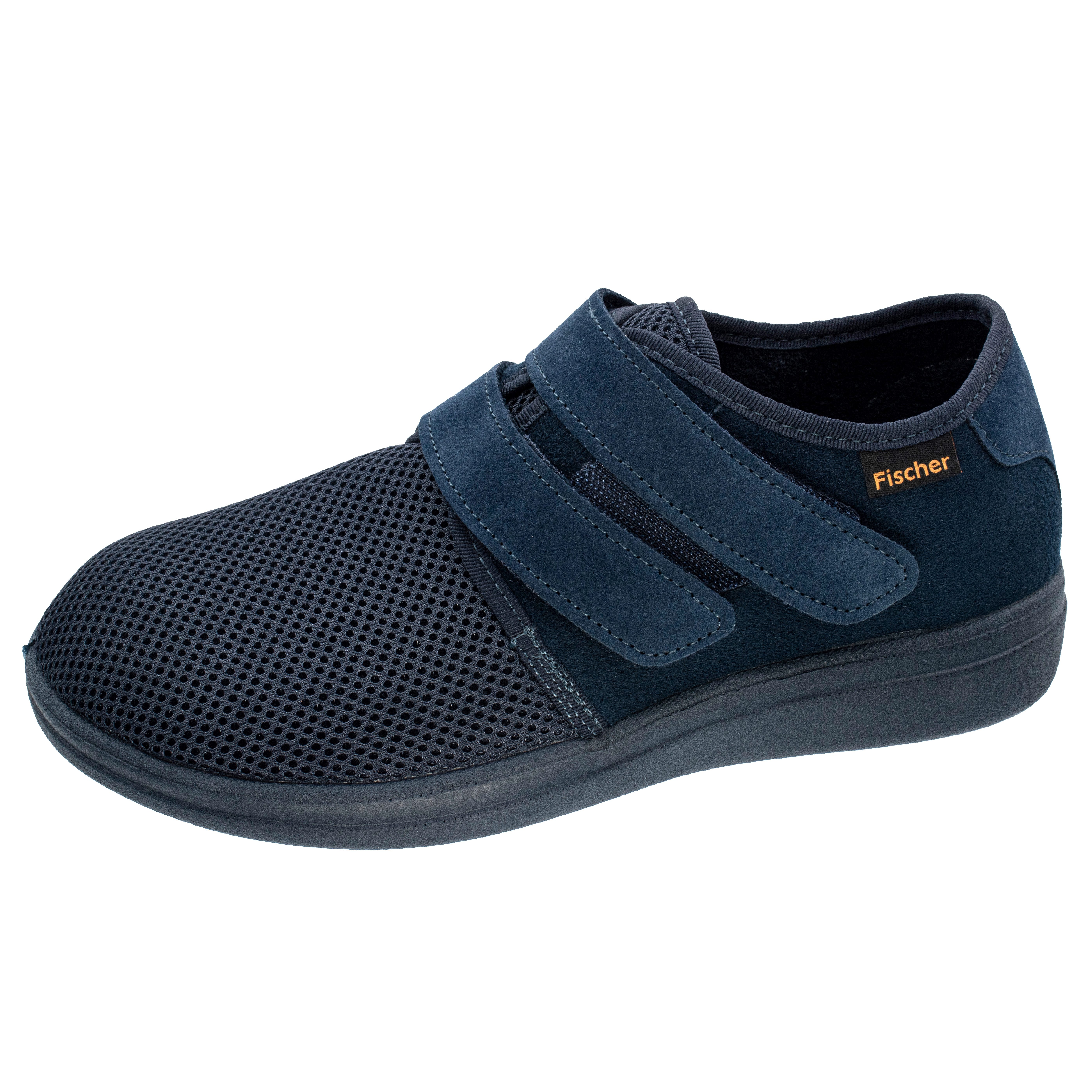 Fischer-Markenschuh Bad Wiessee Klettschuh aus Mesh/Velour, mit Frotteefutter, Einlegesohle herausnehmbar