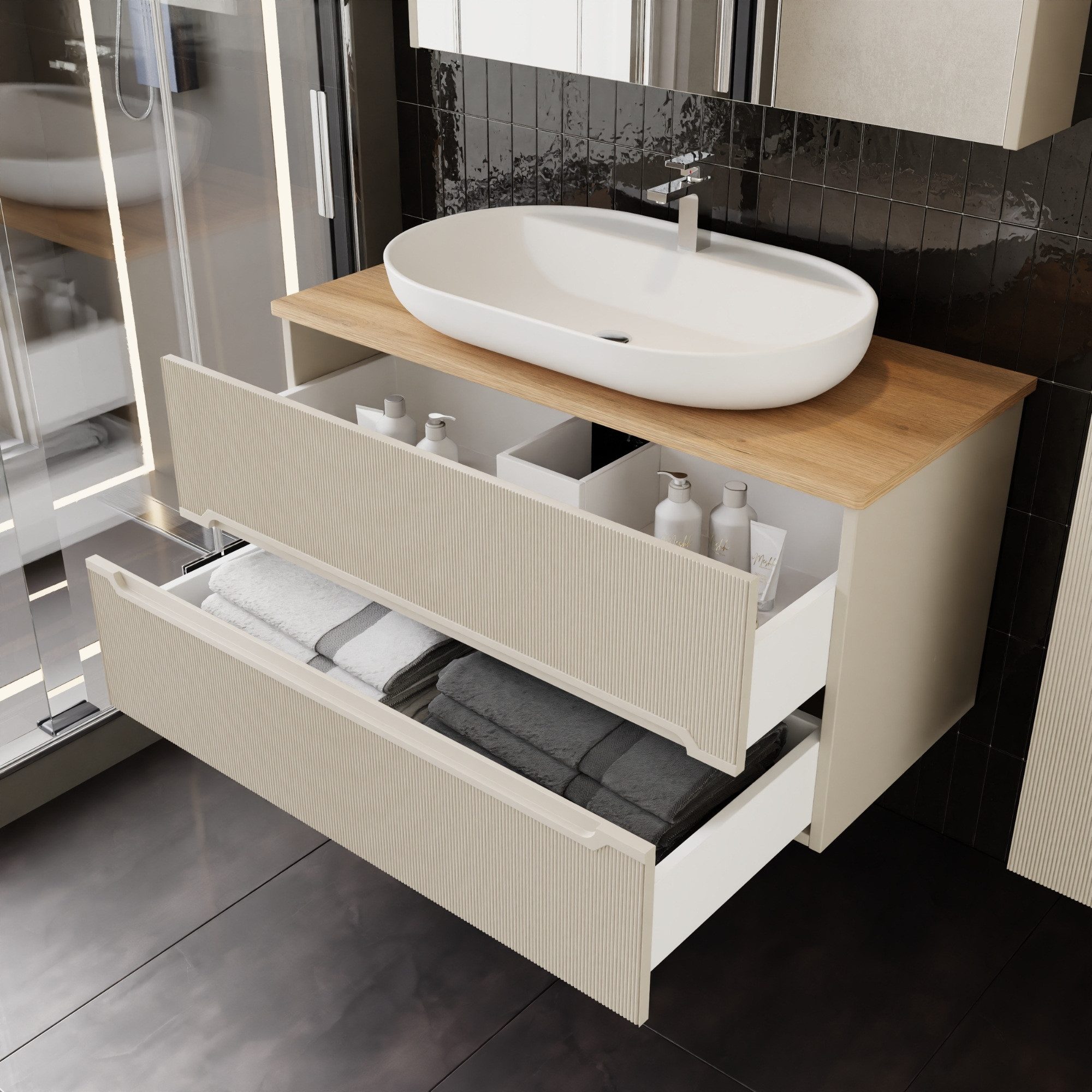Karen Waschtisch-Set Waschtisch mit Unterschrank Bella, günstig online kaufen