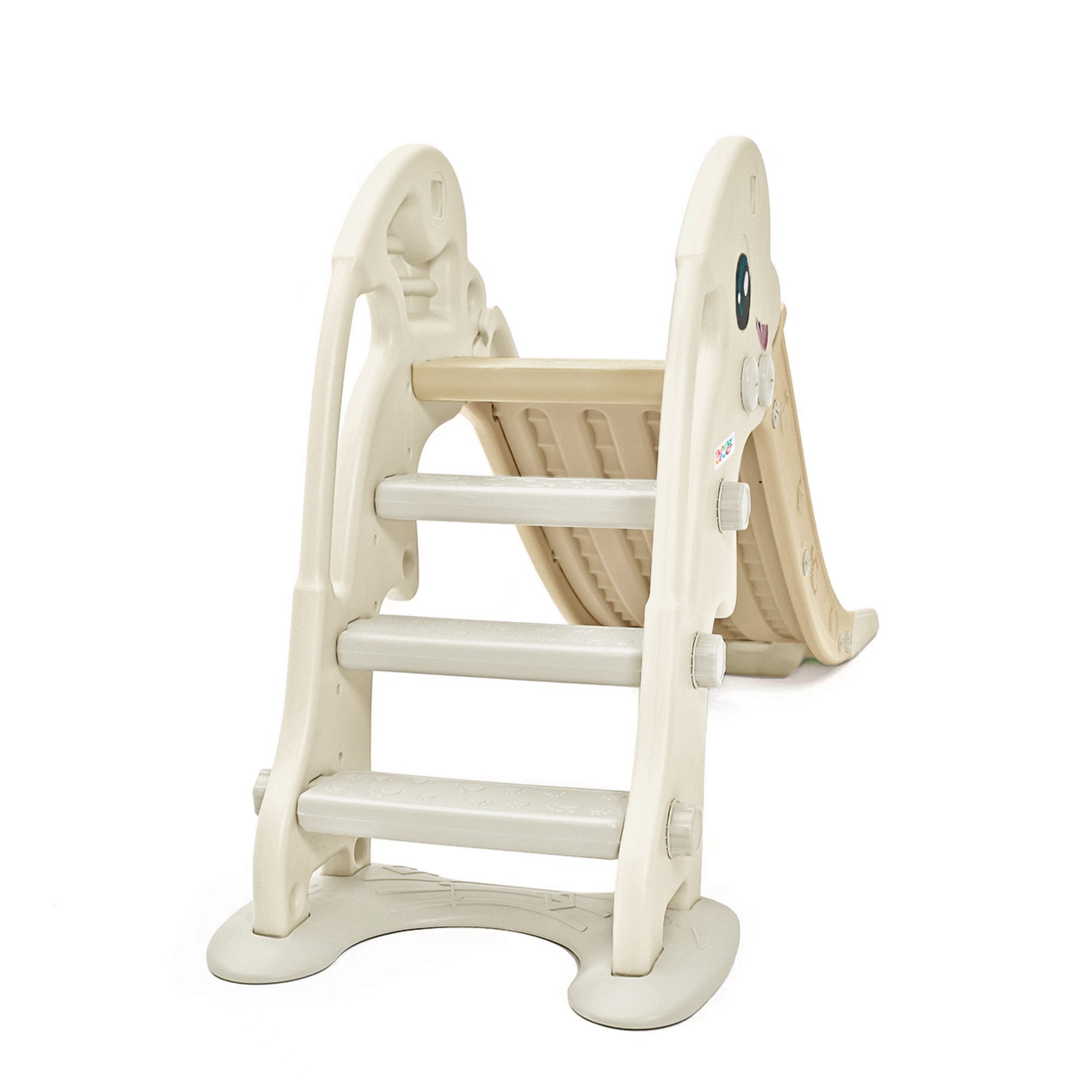 Baby Vivo Indoor-Rutsche Kinderrutsche / Rutsche Gartenrutsche - Delfin in Kaffee/Braun