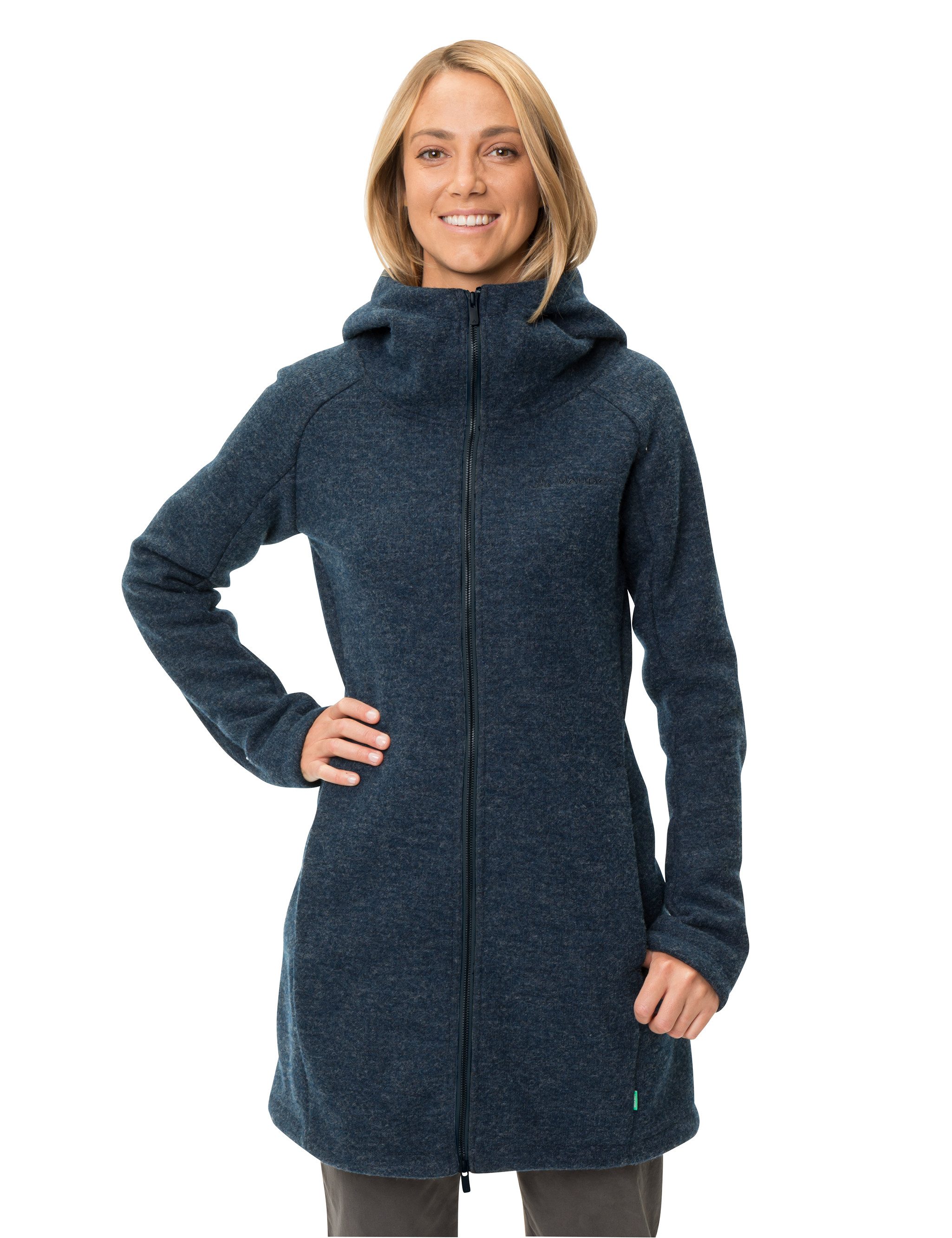 VAUDE Strickfleecejacke WOMEN'S TINSHAN COAT III (1-St) mit Kapuze, mit Zwe günstig online kaufen