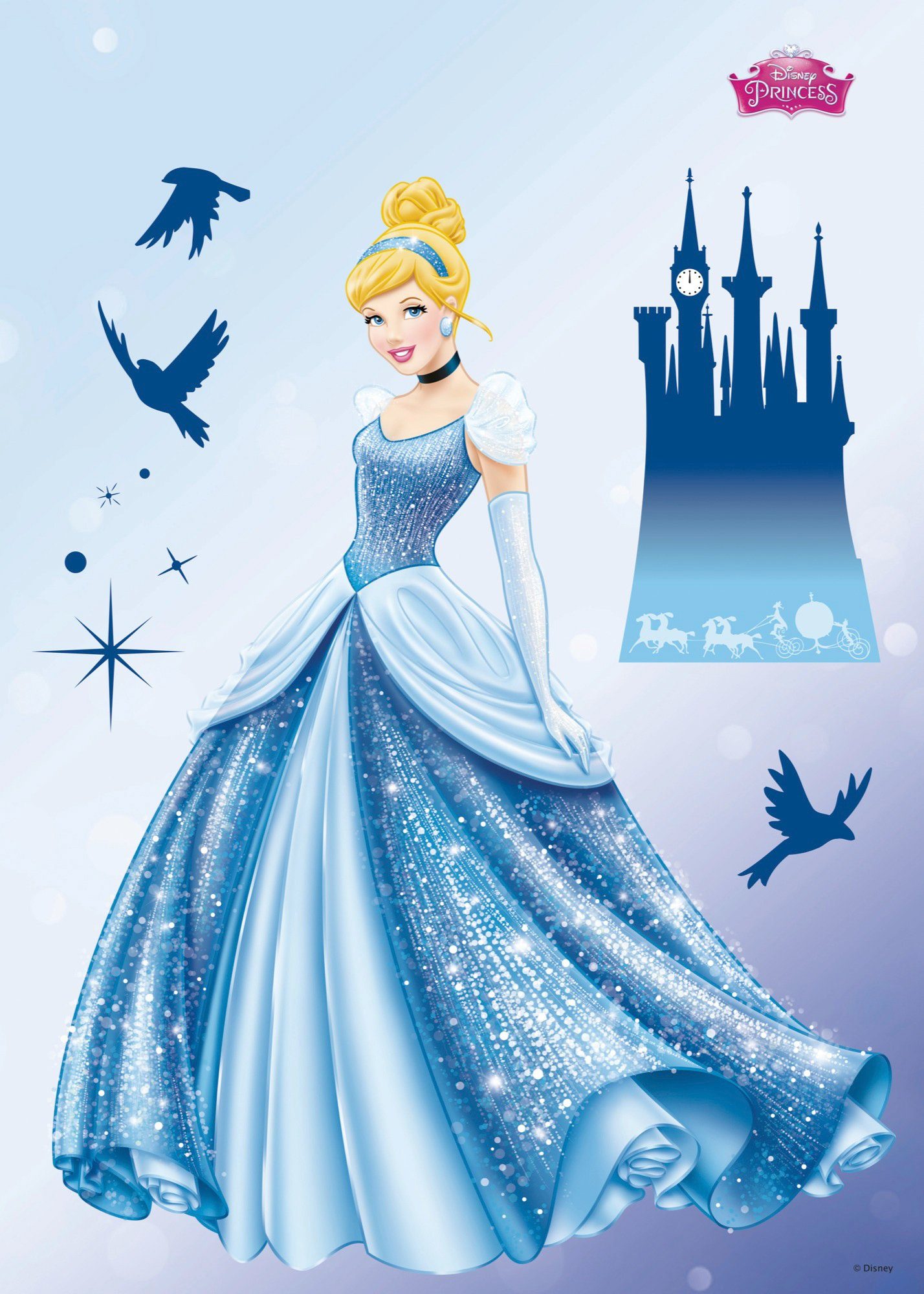 Komar Wandtattoo Princess Dream (10 St), 50x70 cm (Breite x Höhe), selbstklebendes Wandtattoo