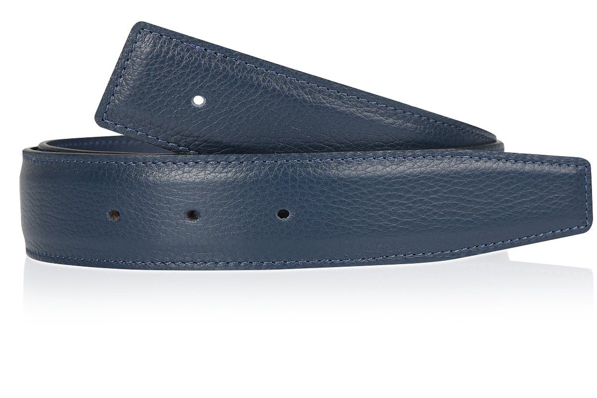 Erdi Ünver Ledergürtel Wendegürtel Navy 32mm ohne H Schnalle & H Gürtelschnalle