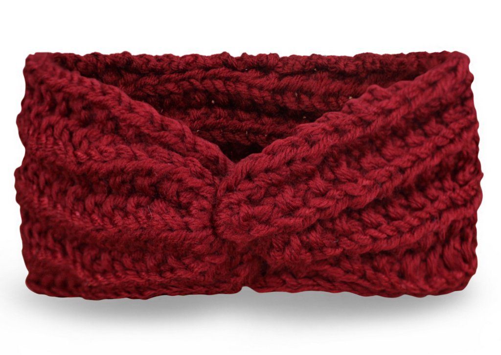 LOREZA Stirnband Damen Strick Stirnband Ohrwärmer Winter Kopfband Haarband gehäkelt (1-St)