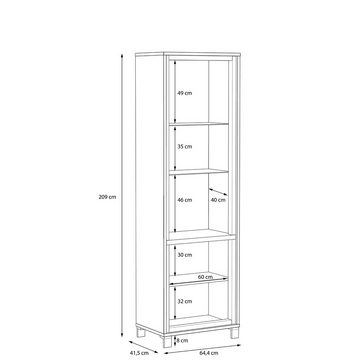 freiraum Vitrine Trondheim in Klarglas - 64,4x209x41,5cm (BxHxT)