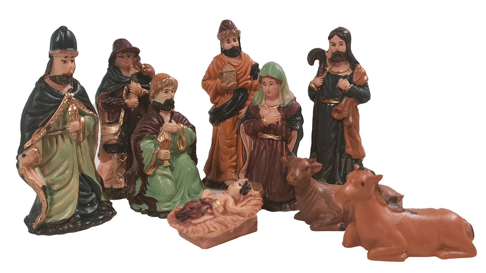 Koopman Krippenfigur Bunt (9 St), 9-teilig, Figuren, Krippenset, Weihnachten, Weihnachtsfiguren
