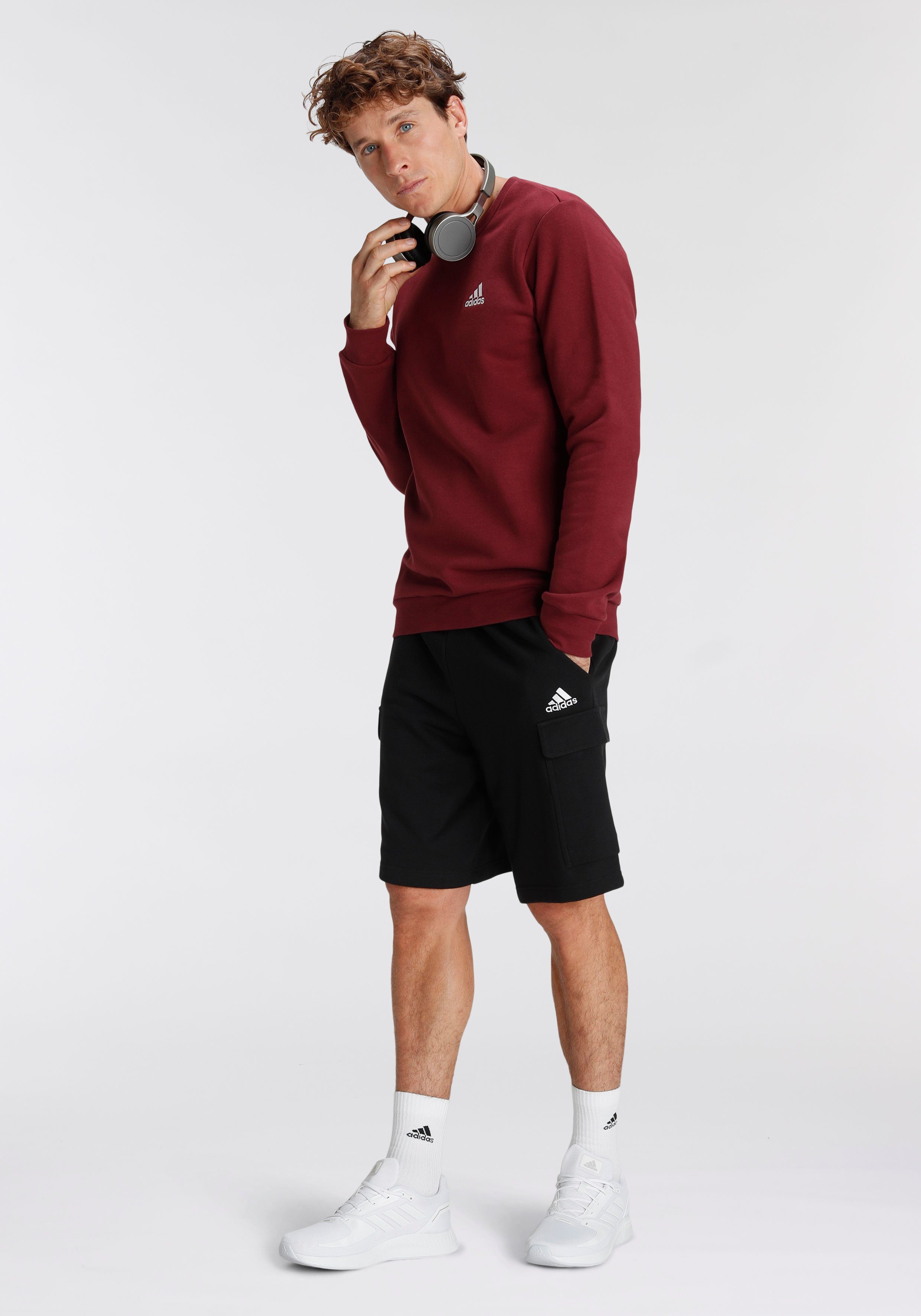 Black TERRY Shorts (1-tlg) ESSENTIALS Sportswear FRENCH adidas CARGOSHORTS