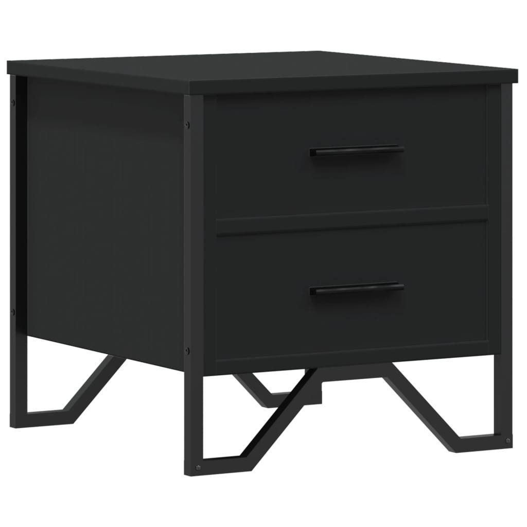 Nachttisch Nachttisch Schwarz 40x41x40 cm Holzwerkstoff