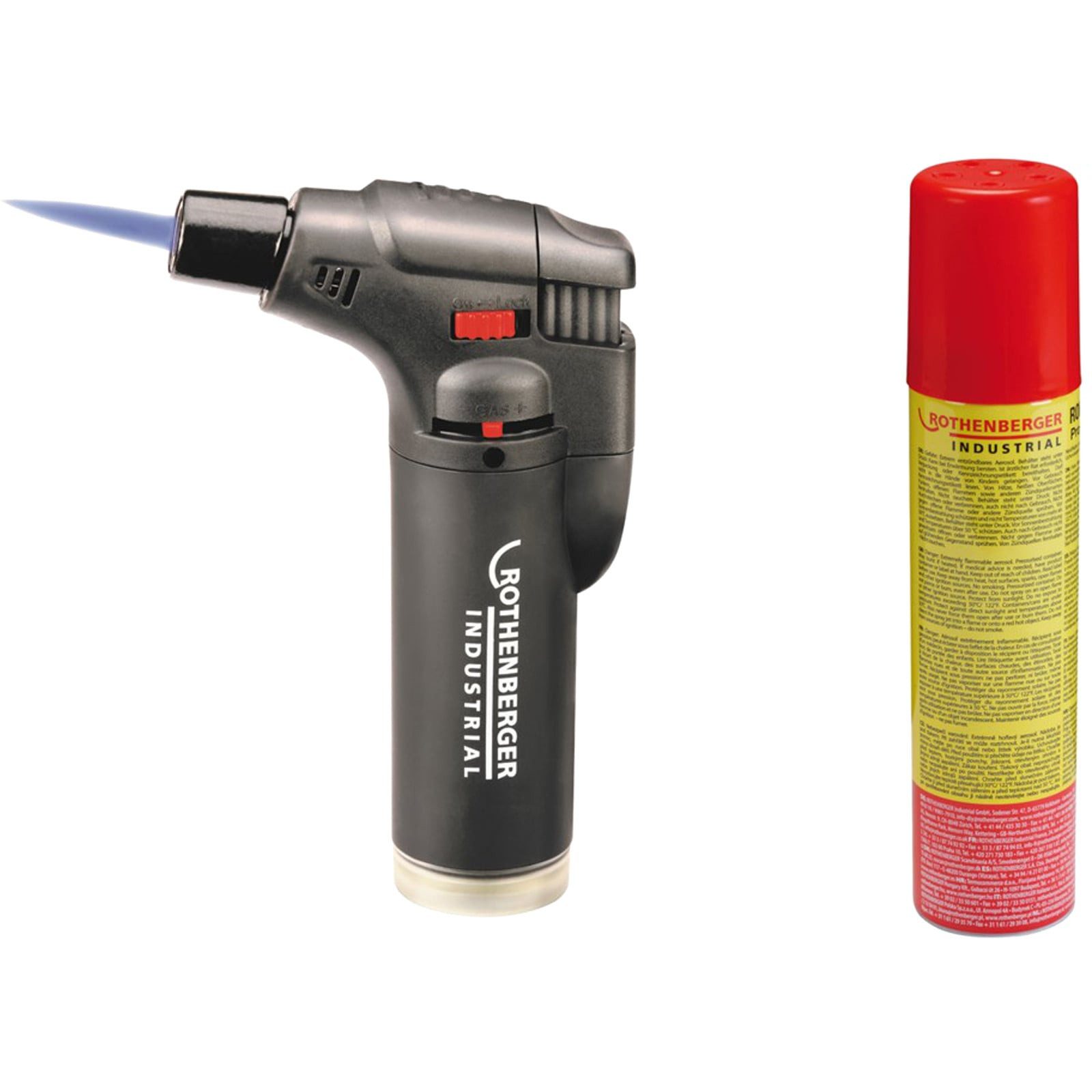 Rothenberger Industrial Camping-Gas ROTHENBERGER Industrial Universal Gasbrenner inkl. Rofill Super 100 ml
