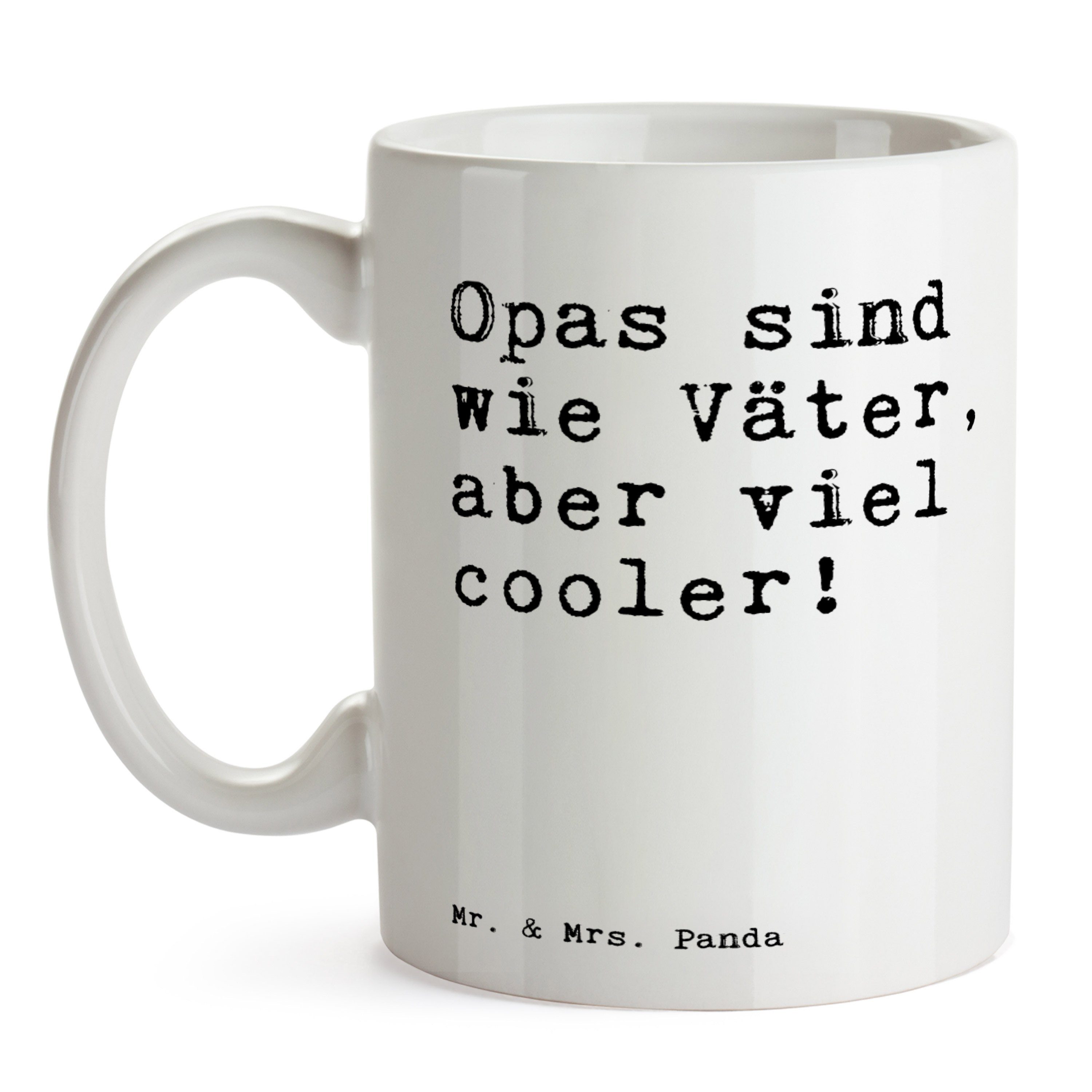 Geschenk, & Weiß Panda Keramik Opa, Weisheiten, Tasse Väter,... Mr. - Geschenk wie Mrs. Opas - sind