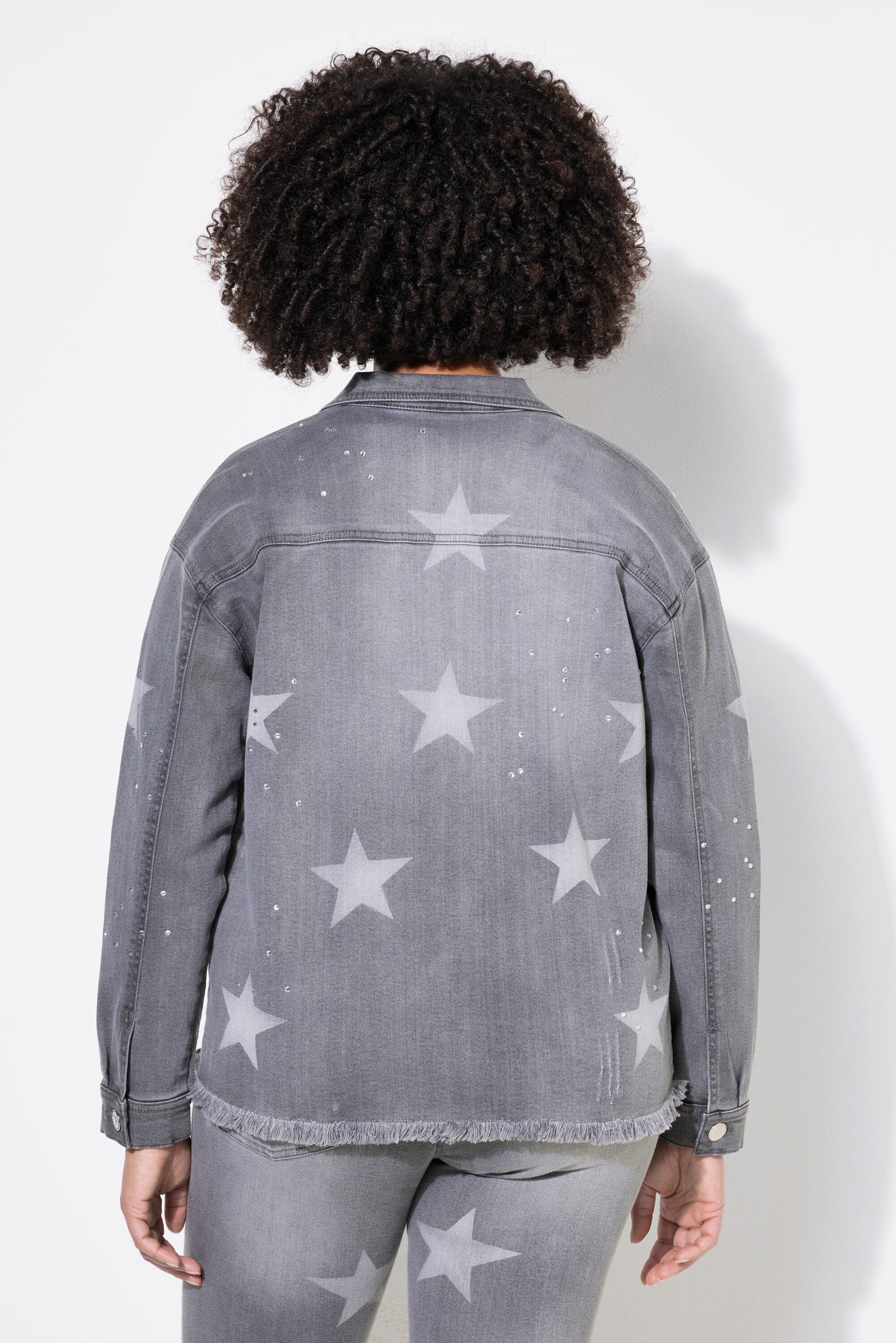 Angel of Style Sommerjacke Jeansjacke Sterne Glitzersteinchen