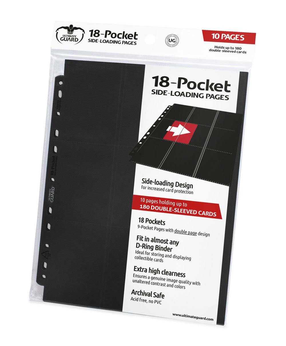 Ultimate Guard Sammelkarte 18-Pocket Pages Side-Loading (10 Stück) - Schwarz
